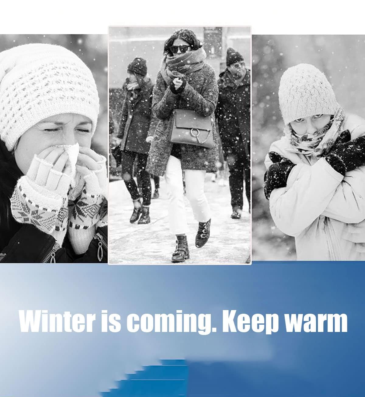 TERRIFI 2-in-1 Winter Hat and Scarf Set - 2Pcs Unisex Thick Knit Beanie with Fleece Lined Facemask & Neck Warmer, Cozy Thermal Protection, Warm Facemask Cap for Outdoor skiing, Cycling, and Hiking