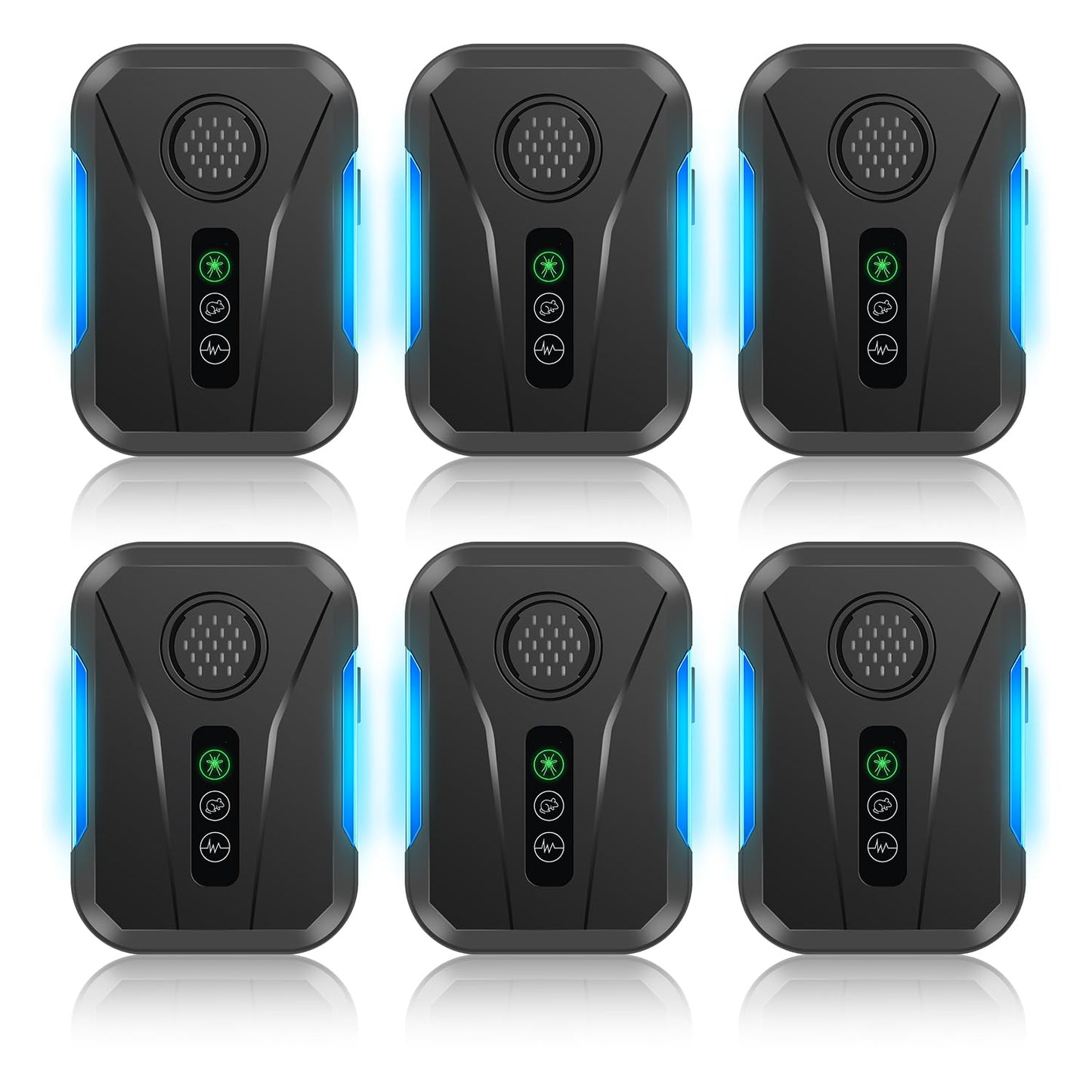 Upgraded Ultrasonic Repellent Plug in Indoor Pest Control Repellent for Mouse, Bugs, Spiders, Rodent, Roaches, Ant, Flea,Mosquito Repellent 3 Mode Switching, 6 Packs - Medaid International