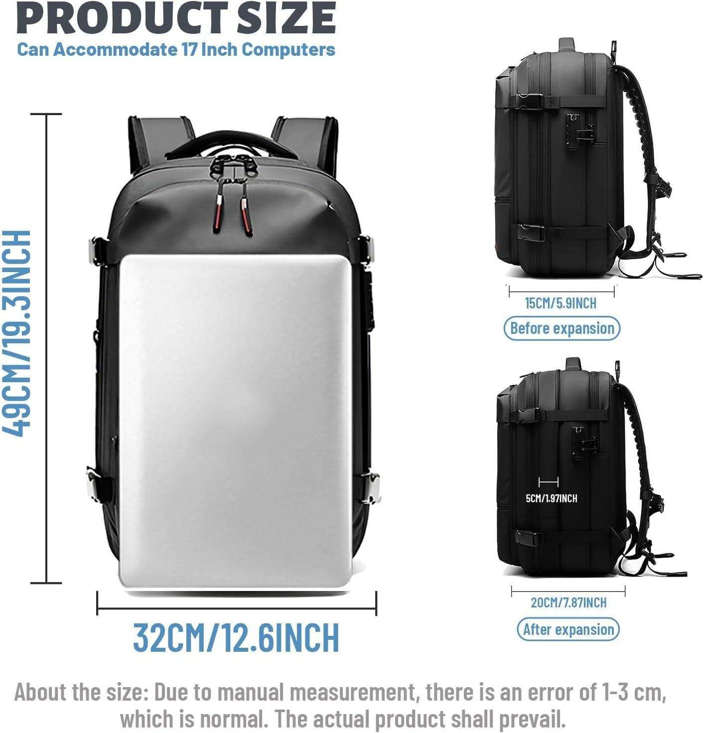 Vacuum Compression Travel Backpack with Pump – Space Saver Bag for Camping & Luggage - Medaid International