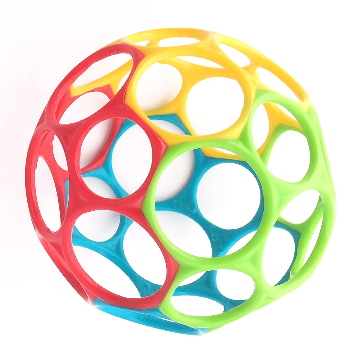 Bright Starts Oball Easy Grasp Classic Ball BPA-Free Infant Toy in Red, Yellow, Green, Blue, Age Newborn and up, 4 Inches - Medaid International