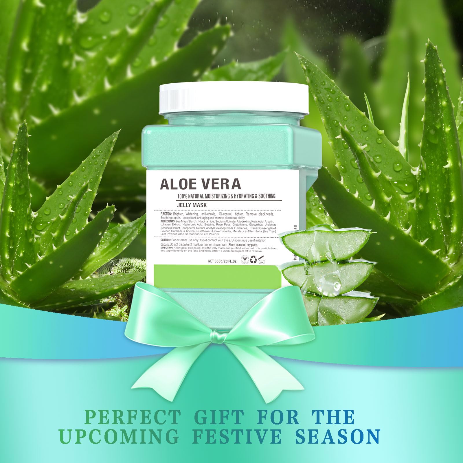 Truvenum Jelly Face Mask,Aloe Vera Moisturizing Jelly Mask Powder for Facials,Professional Peel Off Peel Off Hydro Face Mask Powder for Fight Fine Lines, Face Mask Skin Care, DIY SPA 23 FL OZ - Medaid International