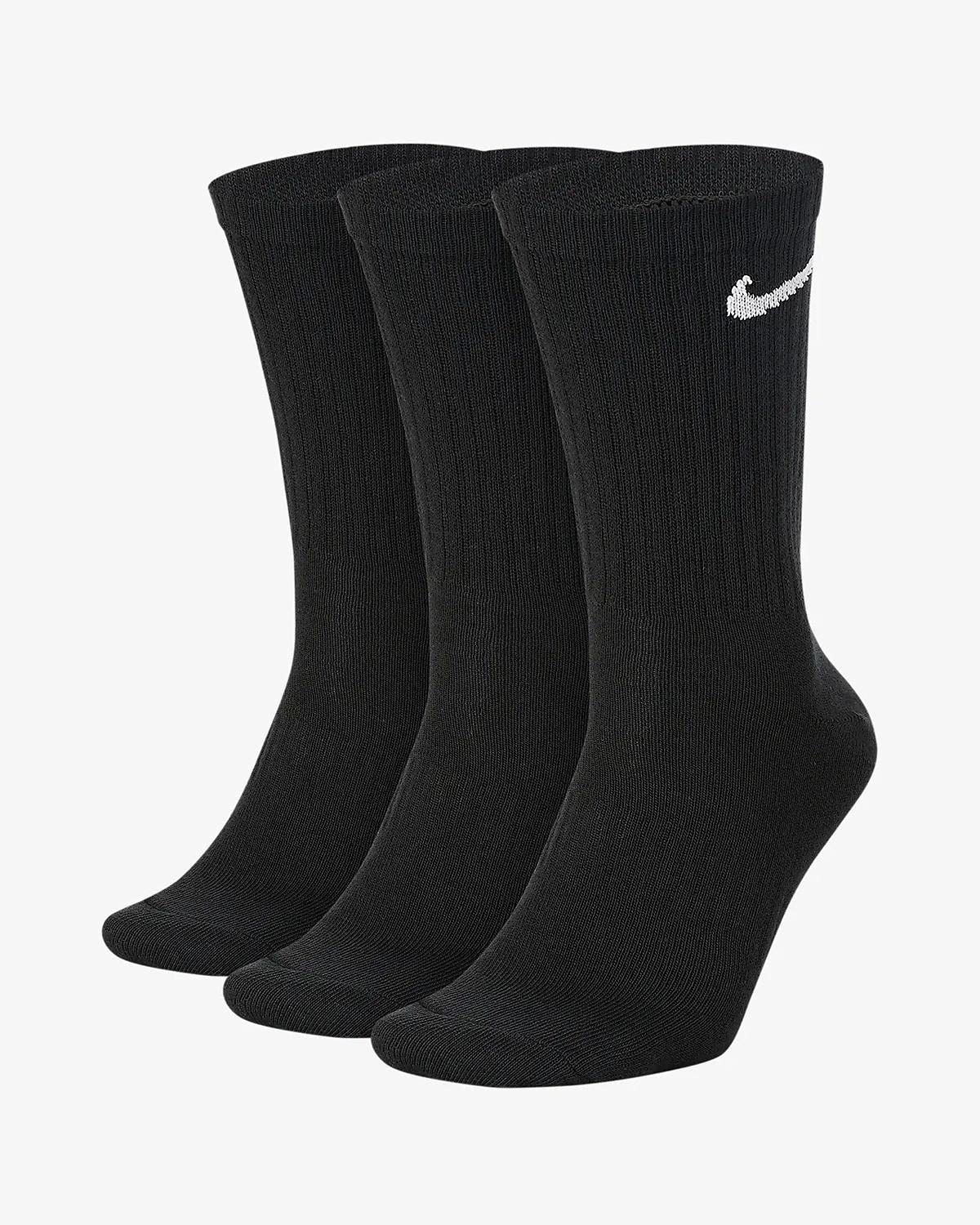NIKE Men's Medium / 3PPK Value Cotton Crew SMLX, Black/White, M - Medaid International