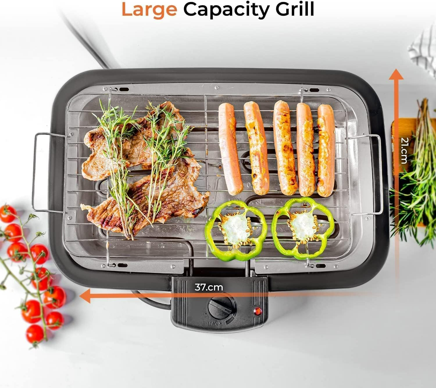 RAF Electric Barbecue Grill R5301 - 2000W Indoor/Outdoor Grill Machine - Medaid International