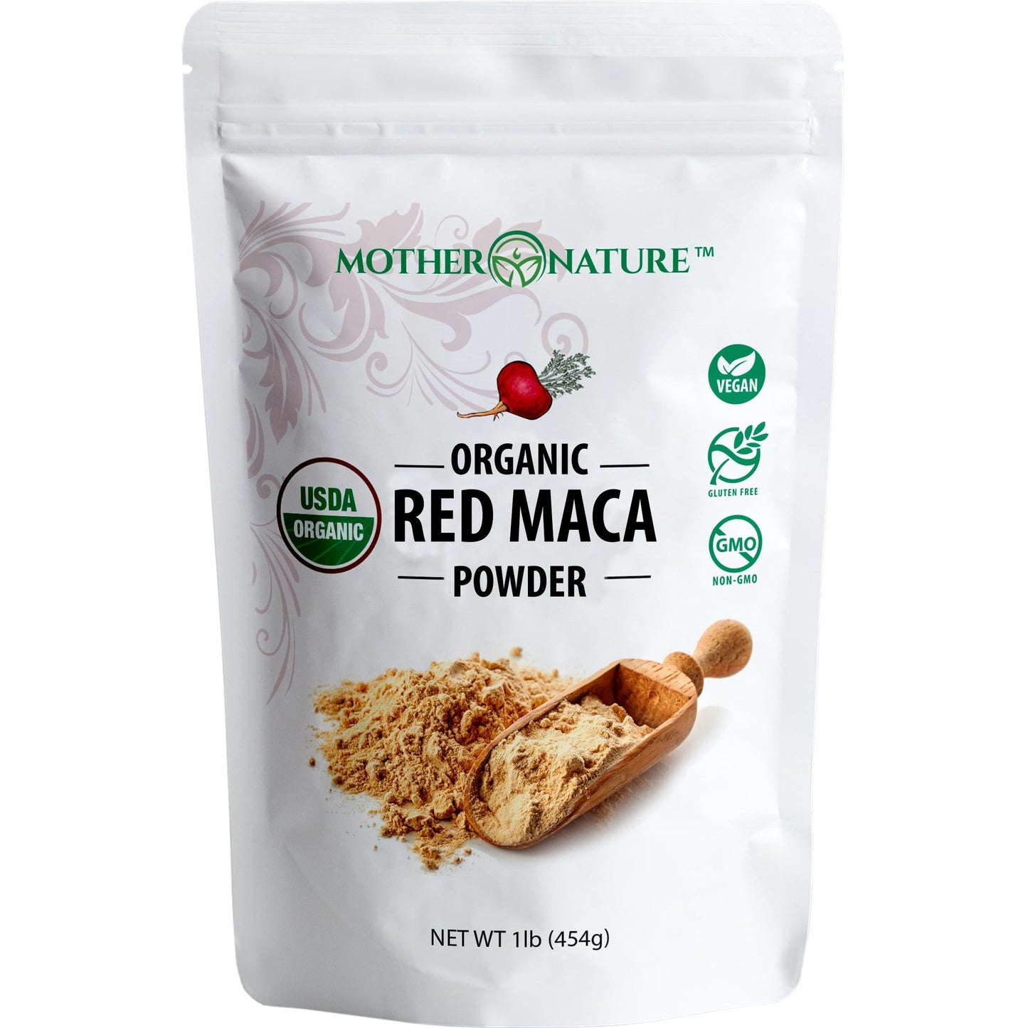 Organic, Raw Peruvian Red Maca Root Powder – Premium USDA Certified, Hormone Balance for Women, Natural Energy, Mood Support, Non-GMO, Vegan Superfood, 16 oz - Medaid International
