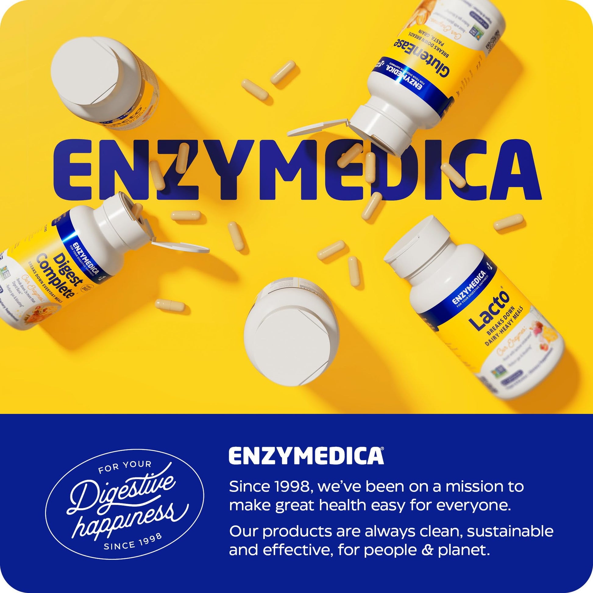 Enzymedica, Berberine Phytosome, 9.6X Better Bioavailability, High Potency Natural Vegan Dietary Supplement for Metabolic Support, 60 Capsules - Medaid International