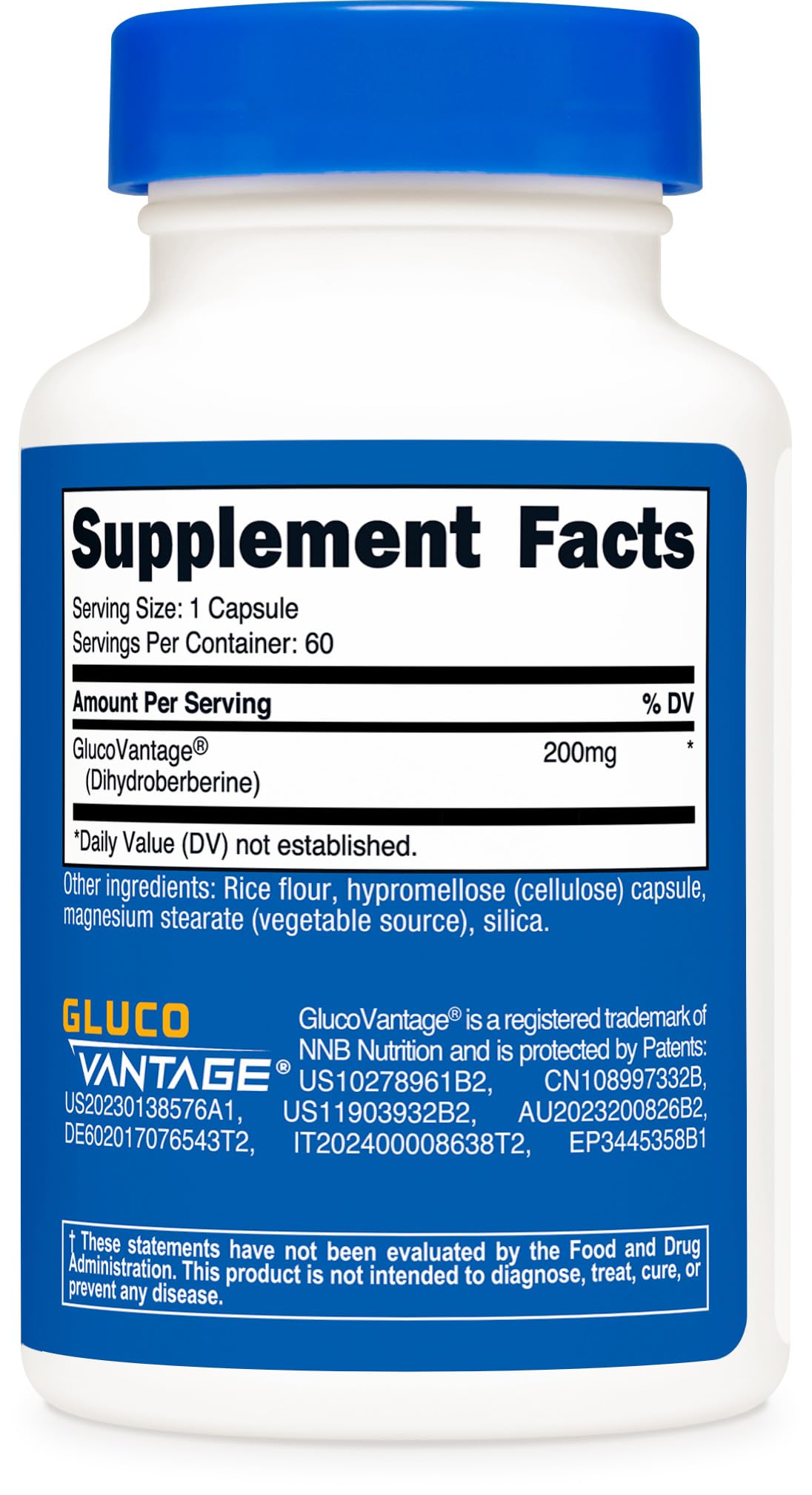 Nutricost Dihydroberberine Capsules (200mg, 60 Capsules) - More Bioavailable Metabolite of Berberine - Medaid International
