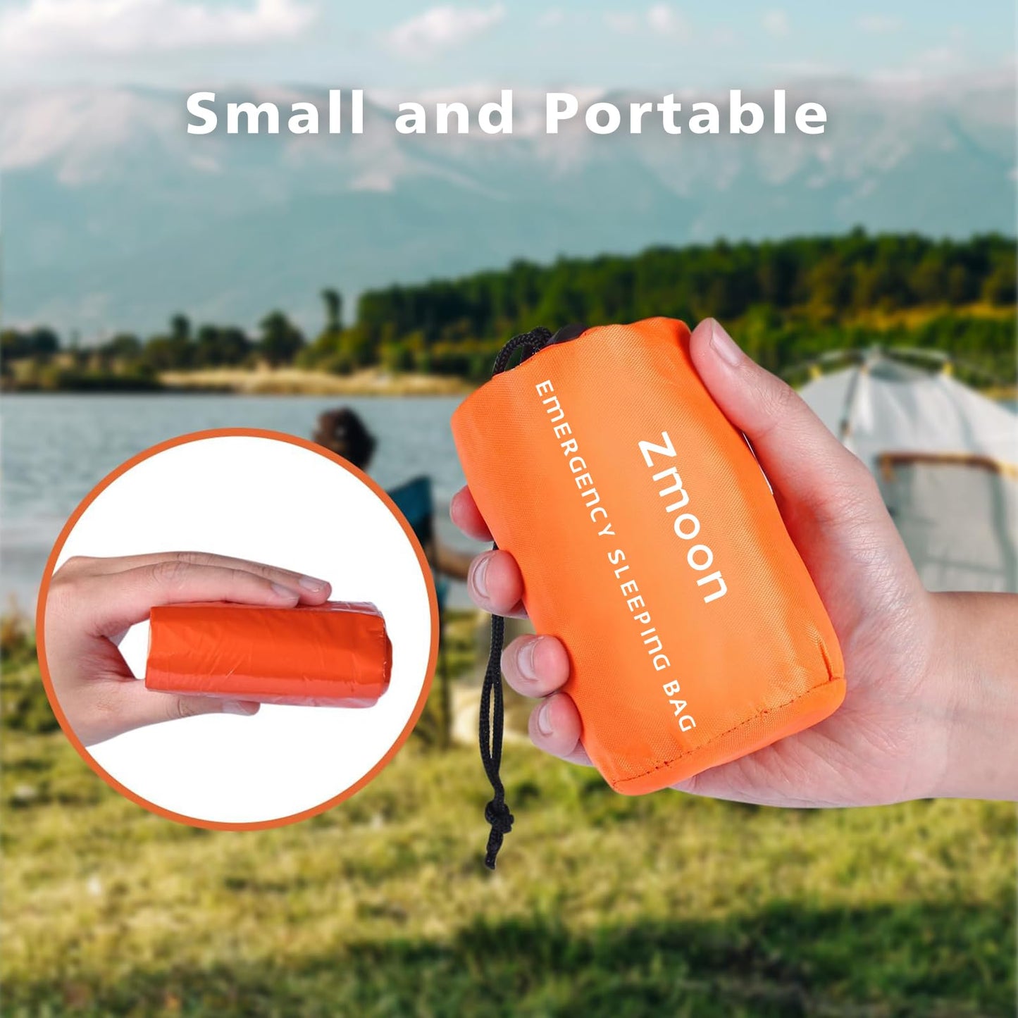 Zmoon Emergency Sleeping Bag Survival Bag, Portable Waterproof Thermal Bivy Sacks,Bivvy Bags,Camping Mylar Sleeping Bag Survival Gear Emergency Blankets Survival Shelter (Mixed Colors Pack of 4)