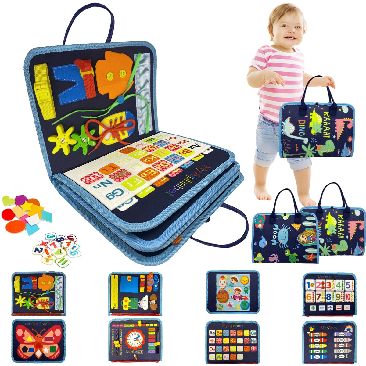 Toddler Busy Board Montessori Sensory Toys For 1-4 Years Old Birthday Gifts