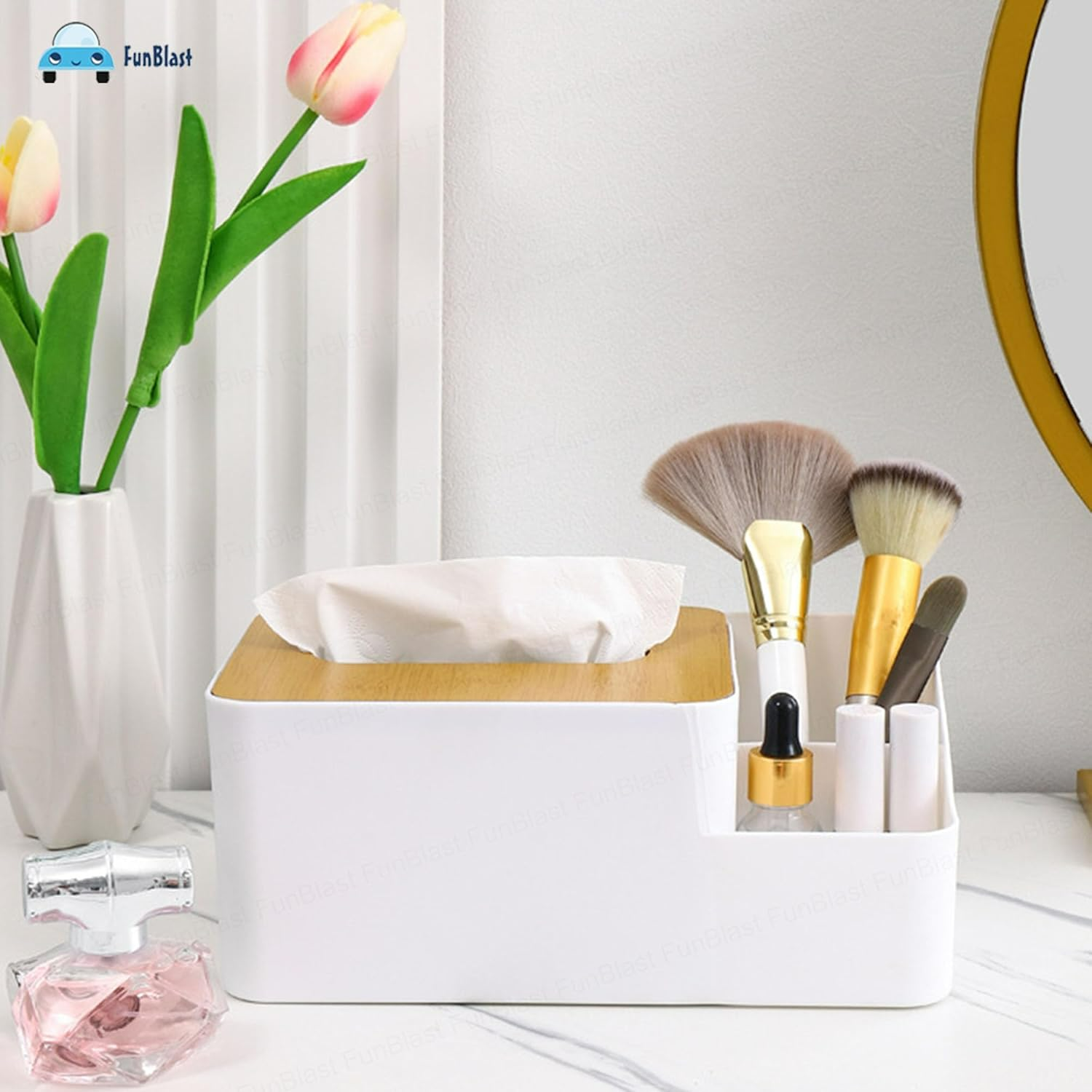 White Tissue Box – Multi-Function Plastic Napkin Holder & Organiser - Medaid International