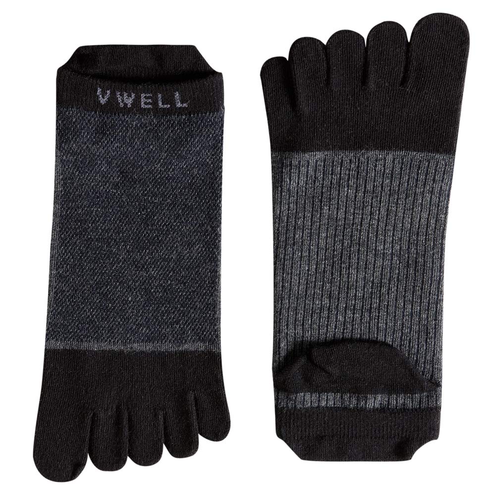 VWELL Cotton Toe Socks Five Finger Socks No Show Crew Athletic Running Socks 4 Pairs,Size 7-11 - Medaid International