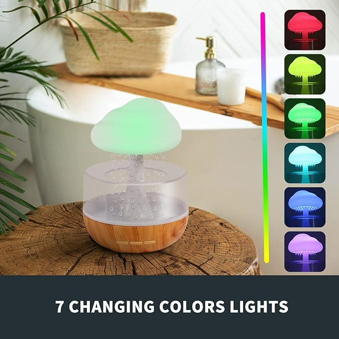 Rgb Raining Humidifier Rain Cloud - Medaid International