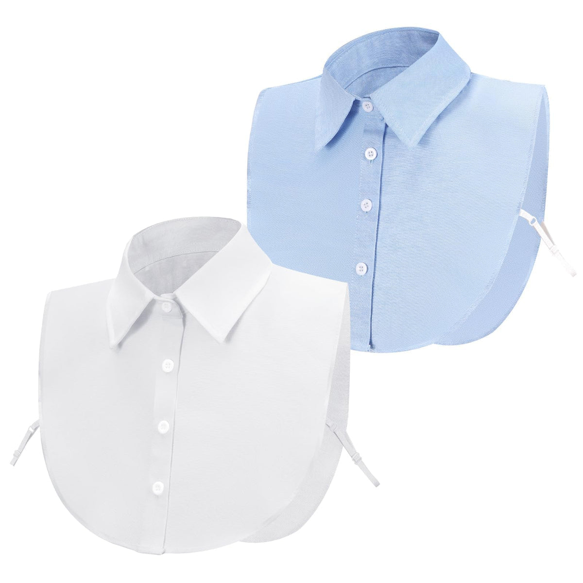3 Pack Fake Collars, KASTWAVE White Detachable Turtleneck Dickey Collar Black Half Shirts False Top Mock Blouse Ladys Shirt Joker Decorative Cuff Cotton Choker Tie Lapel Point