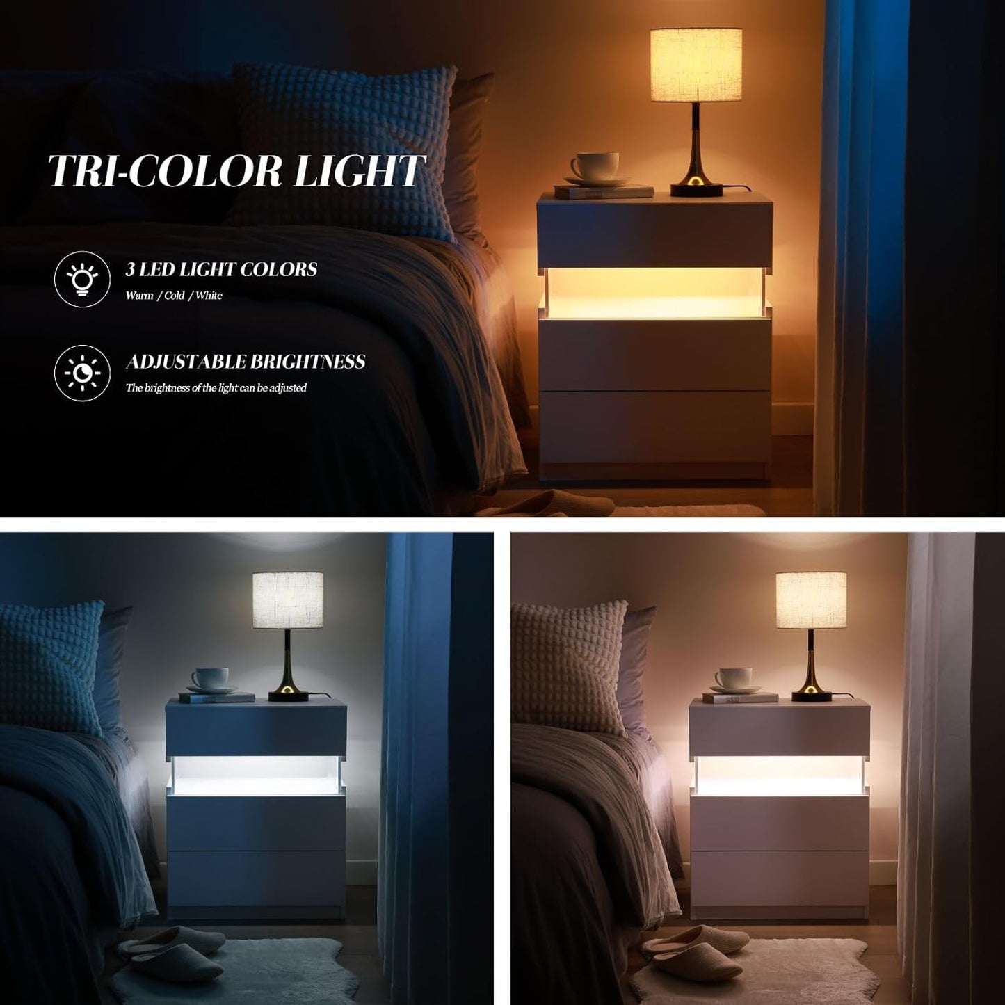 LED Bedside Table