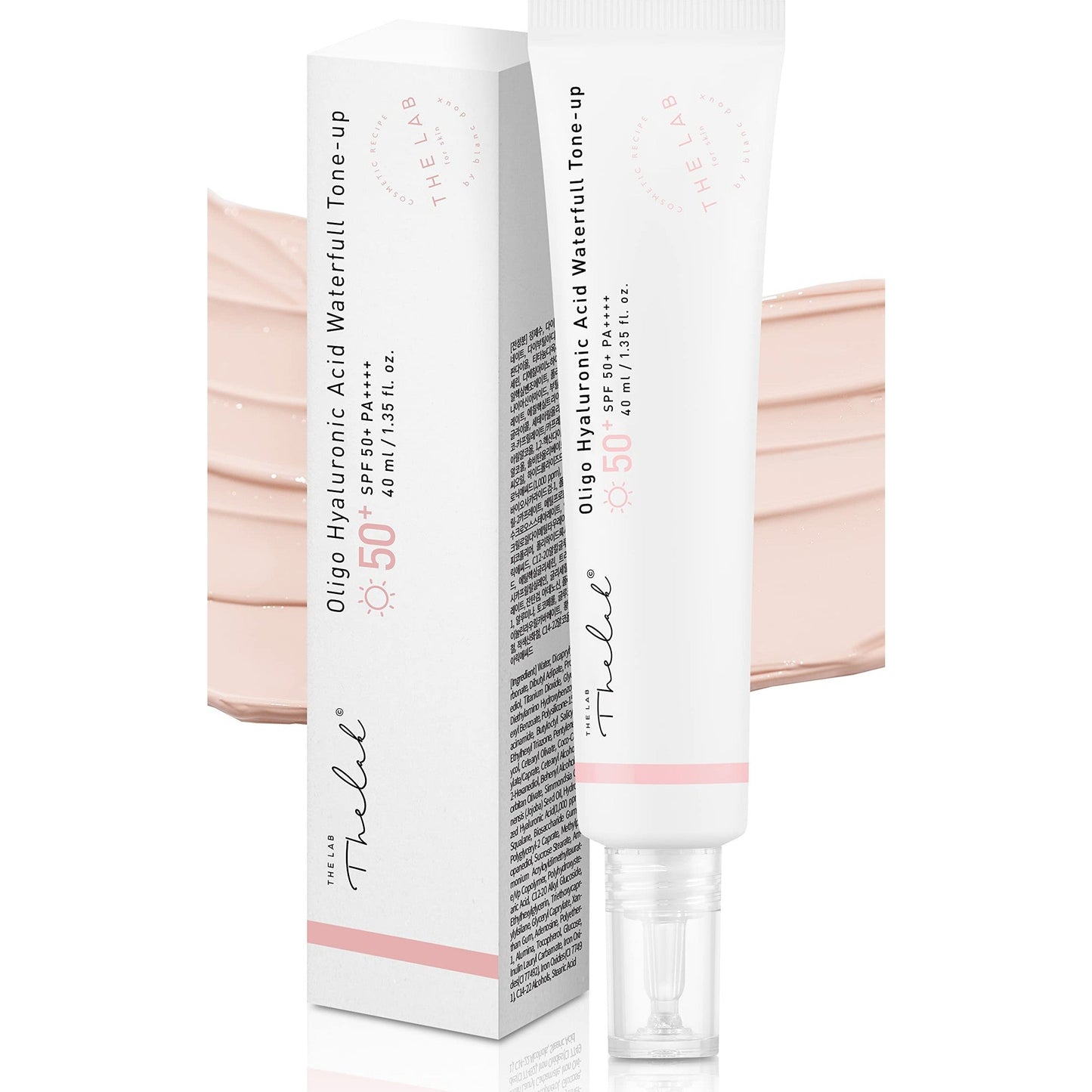 THE LAB BY BLANC DOUX Oligo Hyaluronic Acid Waterfull Tone-up Tinted Moisturizer with SPF 50+ PA++++ Vegan Flawless Coverage Plant-Derived Ingredients All-in-One Skincare Sunscreen Makeup Base Korean - Medaid International