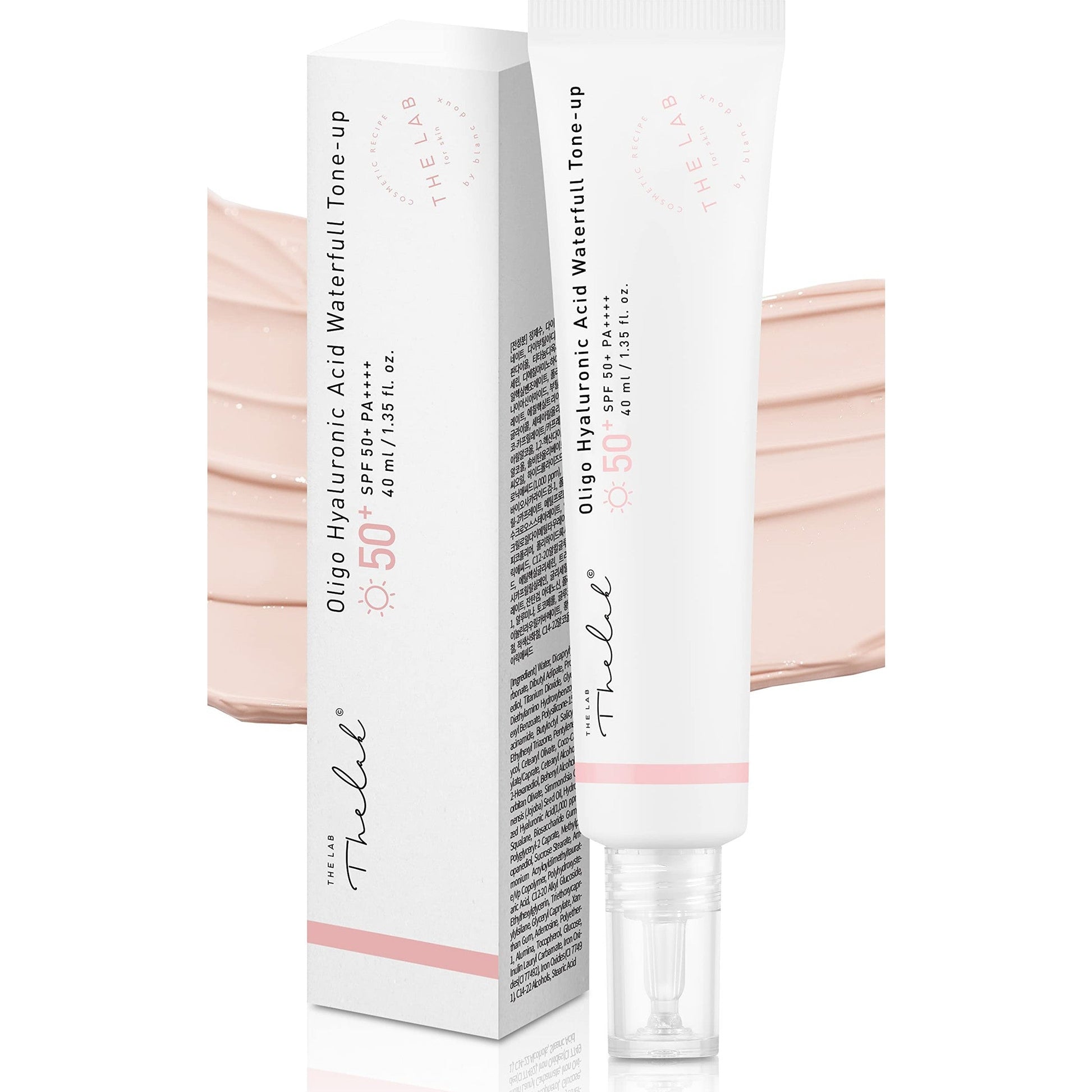 THE LAB BY BLANC DOUX Oligo Hyaluronic Acid Waterfull Tone-up Tinted Moisturizer with SPF 50+ PA++++ Vegan Flawless Coverage Plant-Derived Ingredients All-in-One Skincare Sunscreen Makeup Base Korean - Medaid International