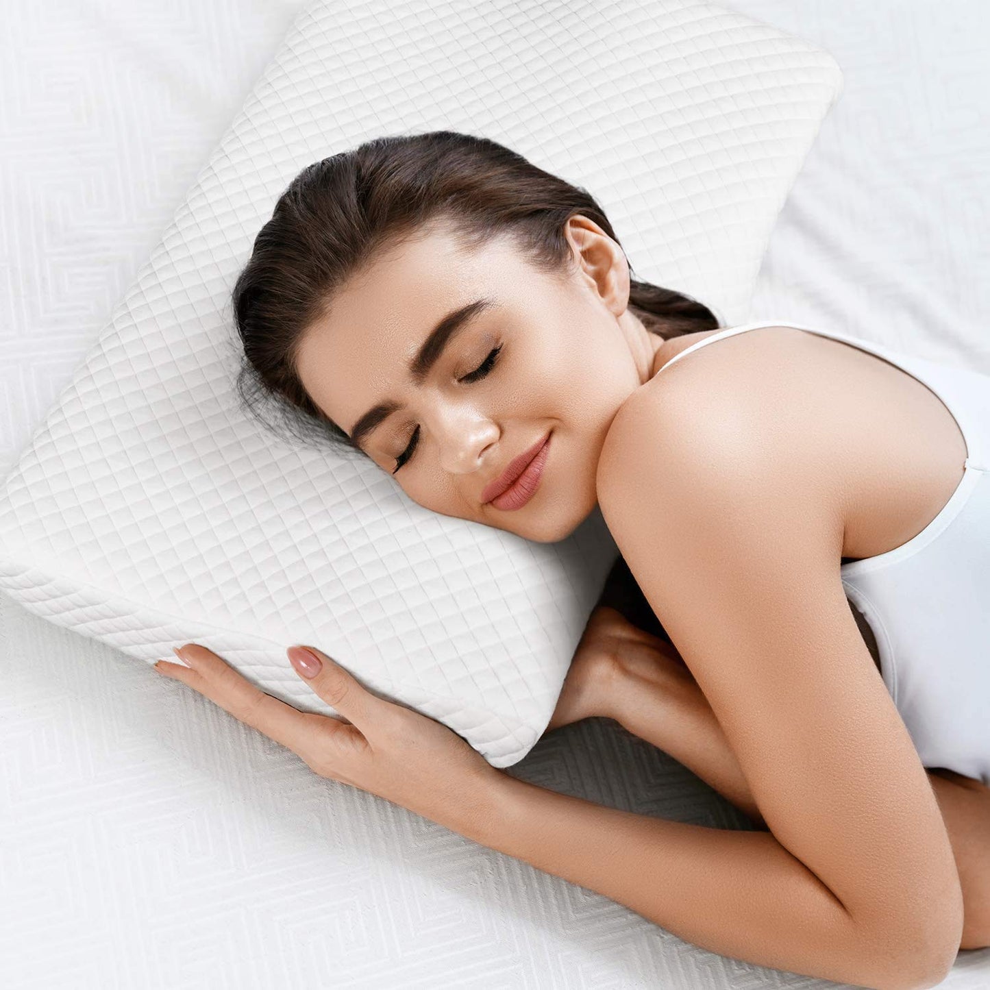 ZAMAT Memory Foam Pillow for Neck Pain Relief, Adjustable Orthopedic Ergonomic Cervical Pillow for Sleeping with Washable Cover, Bed Pillows for Side, Back, Stomach Sleepers - Medaid International