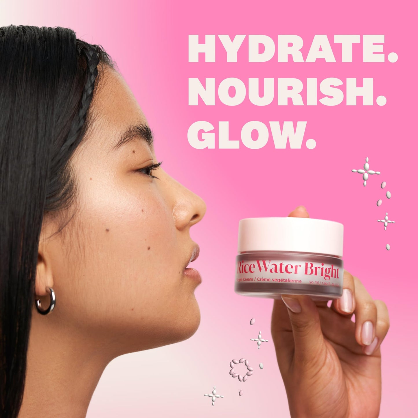 The Face Shop Rice Water Bright Vegan Cream - Instant Moisturization Quick-Absorbing Formula - Vegan, Brightening - Rice Water, Niacinamide, Hyaluronic Acid - Moisturizer Face Cream - Korean Skin Care - Medaid International