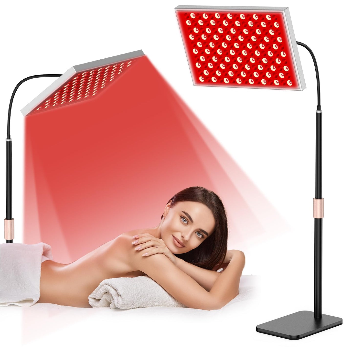 Red Light Therapy for Body, Infrared Light Therapy Panel Lamp with Stand, 660nm and 850nm Near Infrared LED Red Lights Therapy Device at Home for Face and Body - Medaid International