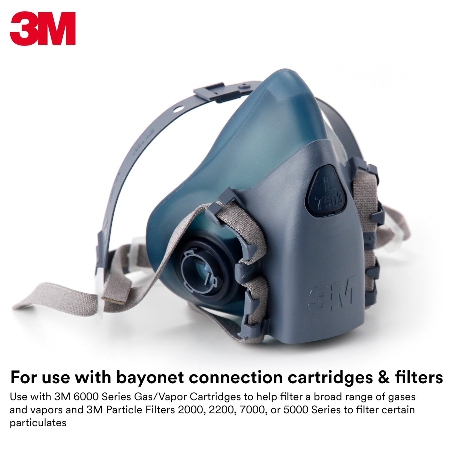 3M Half Facepiece Reusable Respirator 7502 Medium