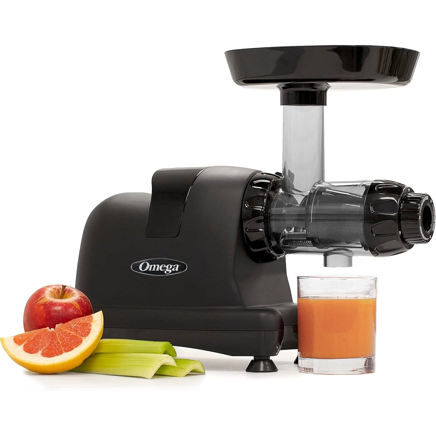 Omega J8006HDC Cold Press Juicer Machine, Vegetable and Fruit Juice Extractor and Nutrition System, Triple-Stage Slow Masticating Juicer, 200 W, Chrome - Medaid International