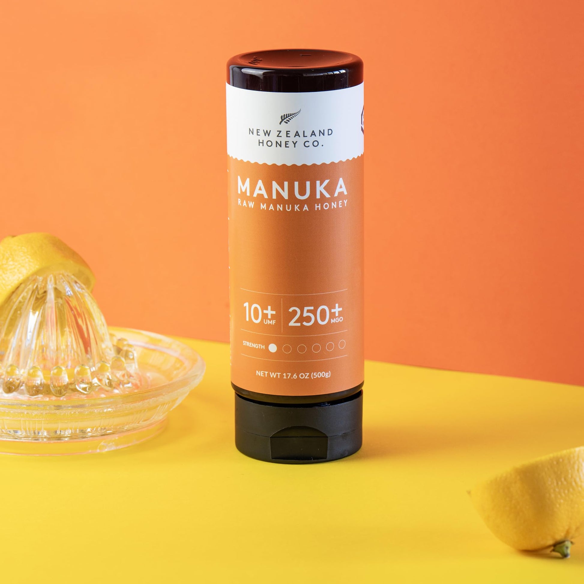 New Zealand Honey Co. Pure Manuka Honey Squeeze Bottle UMF 10+ / MGO 250+ | 17.6oz | 1.1 lb. (500g) - Medaid International