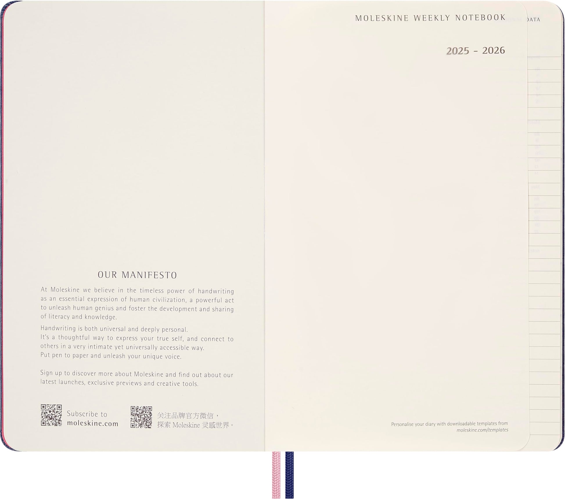 Moleskine Limited Edition Sakura 18 Month 2025-2026 Weekly Planner, Hard Cover, Large (5" x 8.25"), Cherry Blossoms, 208 pages - Medaid International