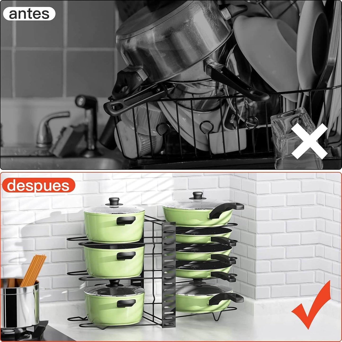 SpaceSaver Pan Rack 2-in-1