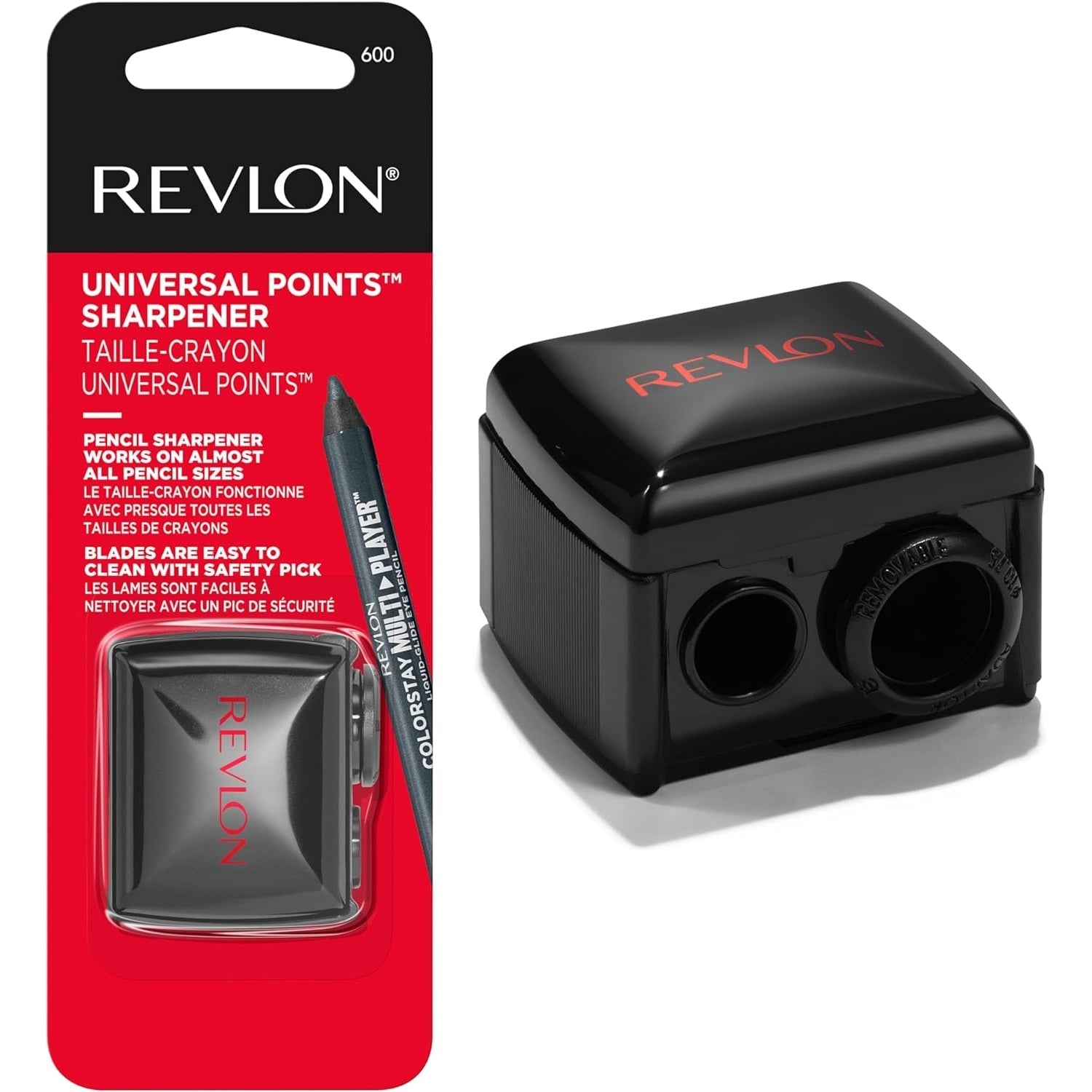 Revlon Makeup Sharpener for Eyeliner, Lip Liner, and More! Universal Sharpener for All Wooden & Plastic Pencil Sizes - Medaid International