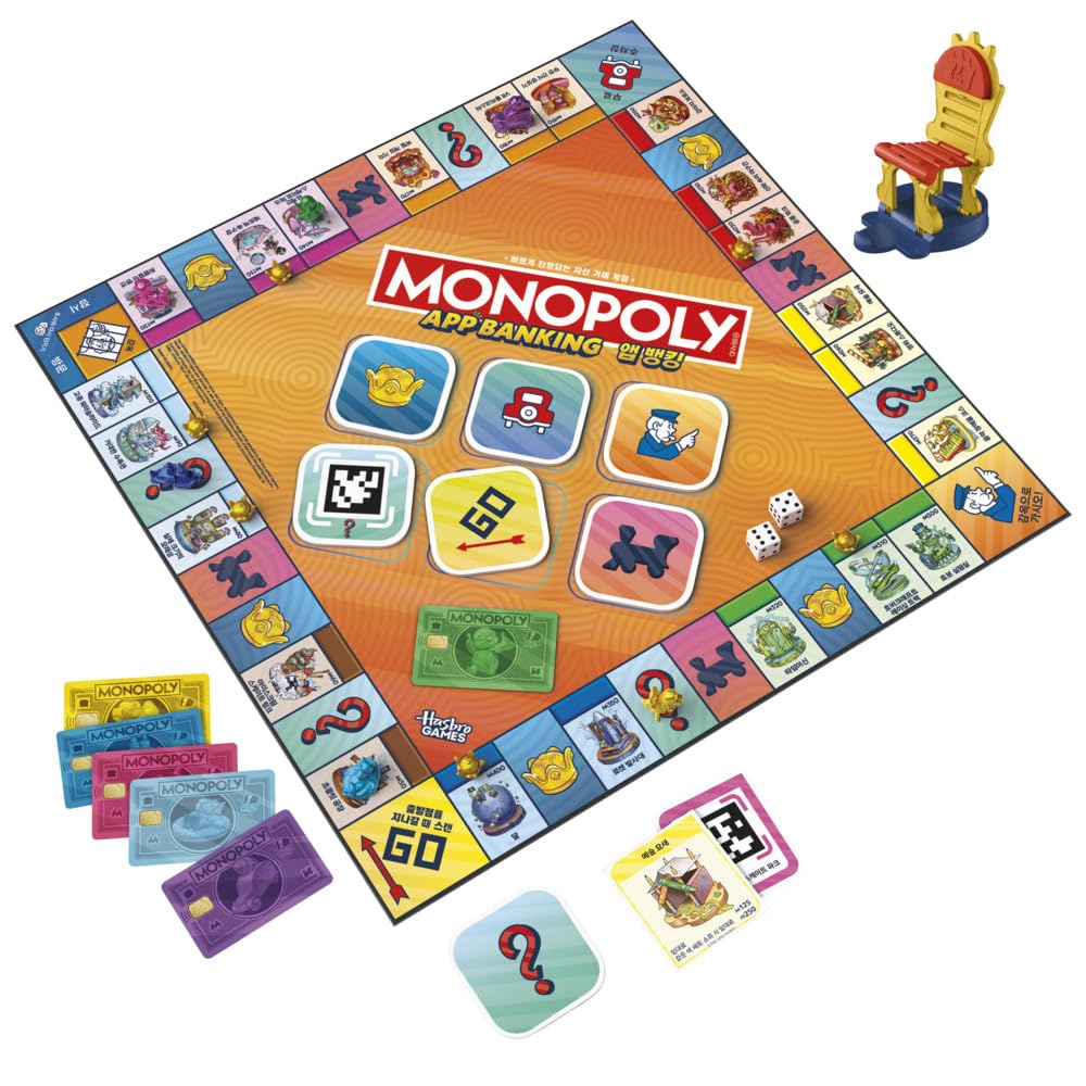 Monopoly App Banking Board Game | App-Enabled Game | Links to Smart Devices | Ages 8+ | 2 to 6 Players | 45 Mins. | Family Games for Kids - Medaid International