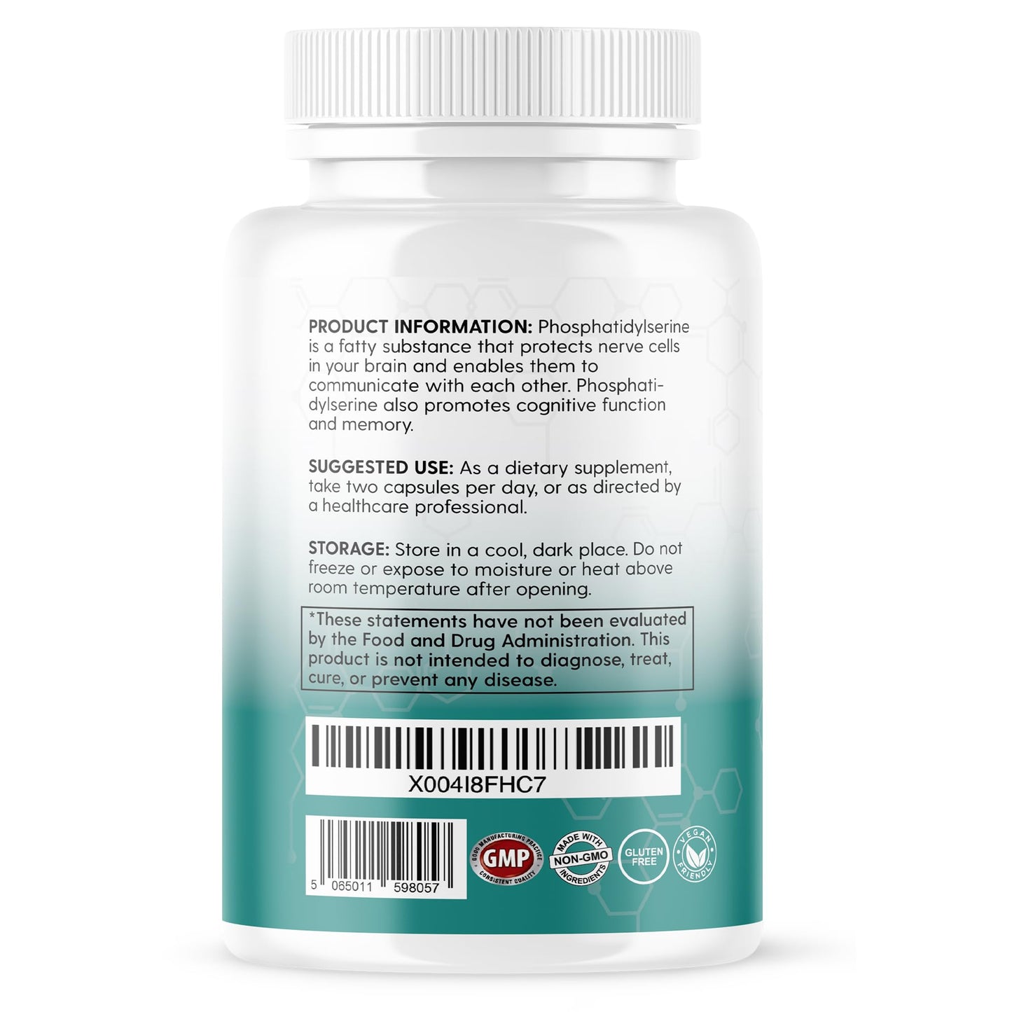 Vinco Phosphatidylserine 300mg – Memory, Focus & Brain Health Supplement - Supports Cognitive Function & Mental Clarity - Non-GMO, Gluten-Free - 120 High-Potency Capsules - Medaid International