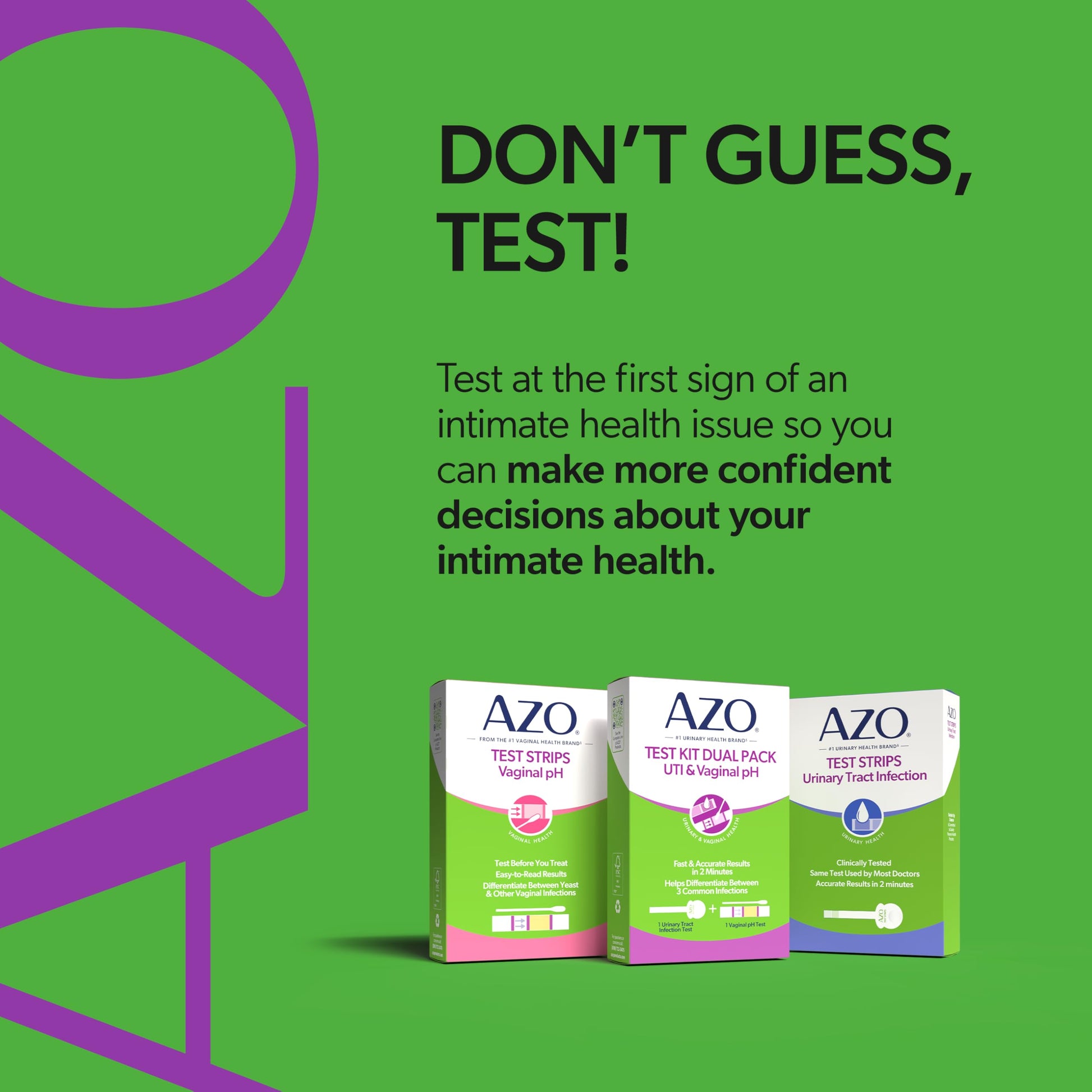 AZO Urinary Tract Infection (UTI) Test Strip + Vaginal pH Test Kit, Fast & Accurate Results, from The #1 Most Trusted Brand, FSA/HSA Eligible - Medaid International