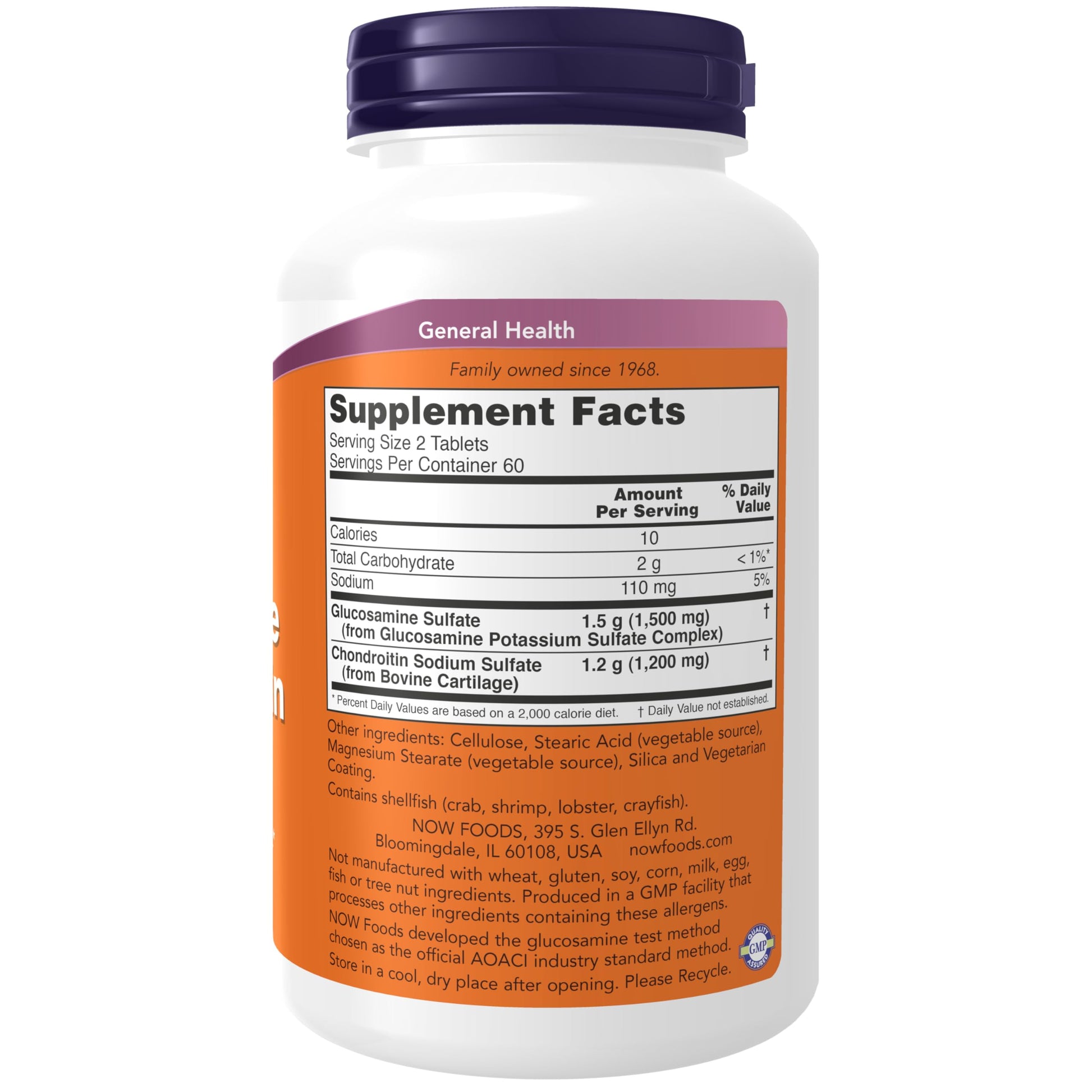 NOW Foods Supplements, Glucosamine & Chondroitin Extra Strength, Sulfate Forms, 120 Tablets - Medaid International