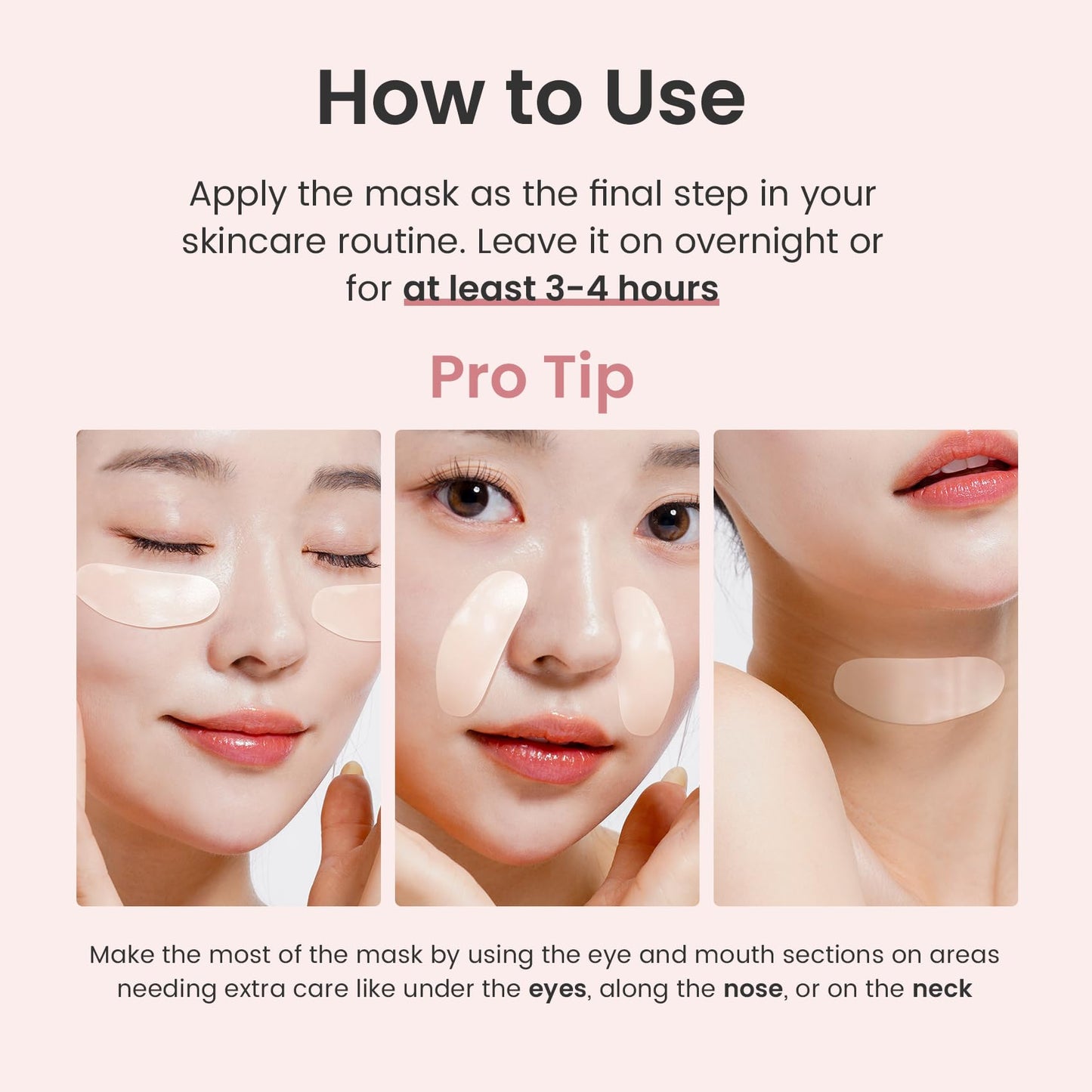 Elvira Bio-Collagen Face Mask - Deep Hydrating Overnight Face Mask, Korean Skincare, Facial Treatments & Masks for Women - Firming and Moisturizing, 4-Pack - Medaid International