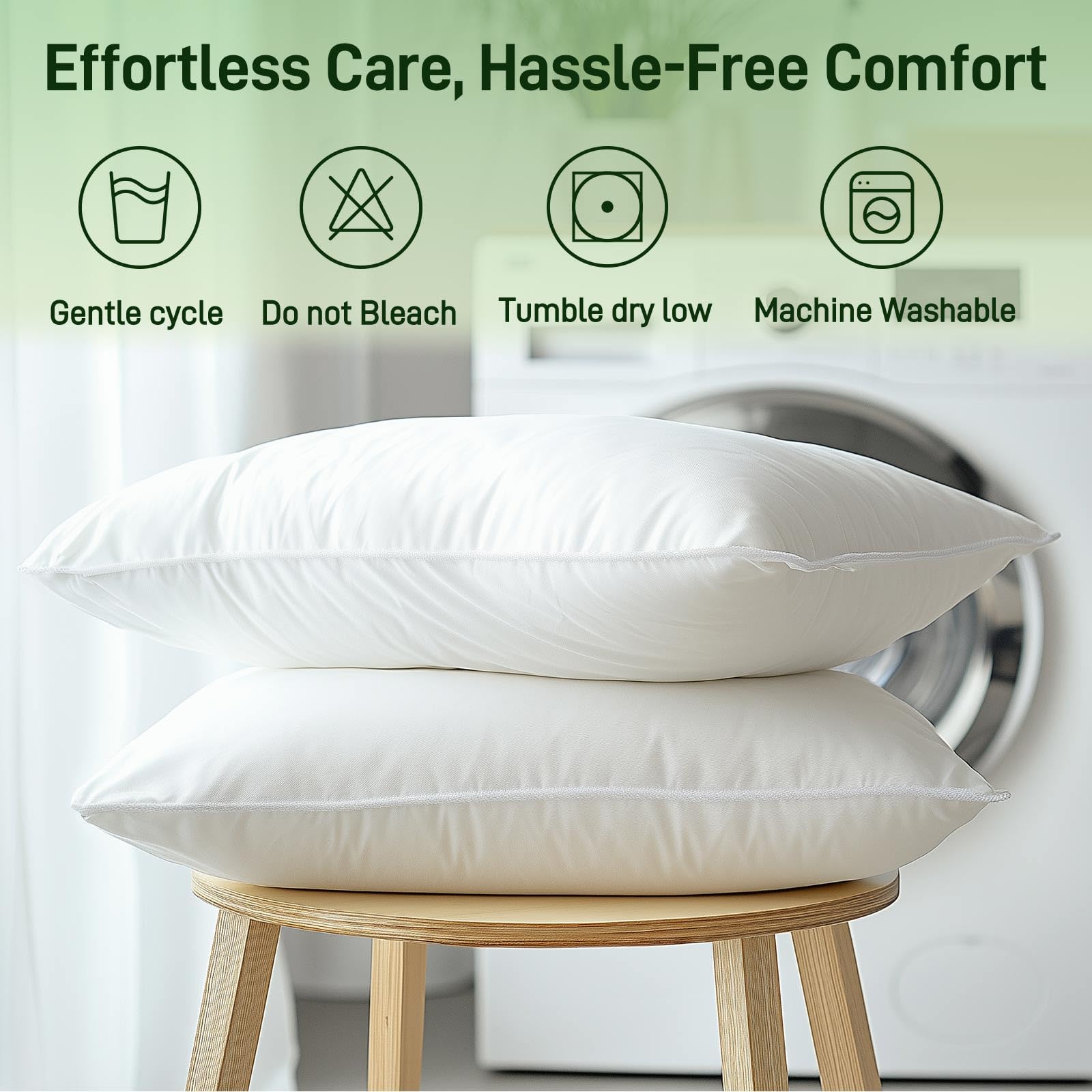 Hypoallergenic Bamboo Viscose Shell, Soft Bed Pillows King Size Set of 2 with Down Alternative Filling, Oeko-Tex Certified, Luxury Hotel Quality for Stomach, Back and Side Sleepers - Medaid International