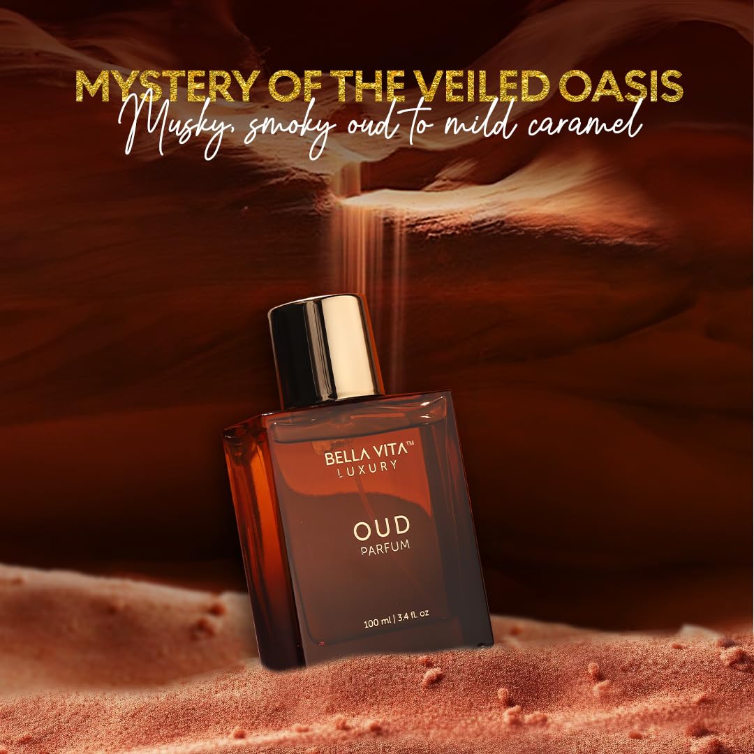 BellaVita Luxury Oud Unisex Perfume (3.4 fl.oz) | Premium Men & Women Parfum Fragrance | Warm Vanilla Perfume Oil | Long-Lasting & Warm Woody Arabic Parfum | Vegan & Cruelty-Free - Medaid International