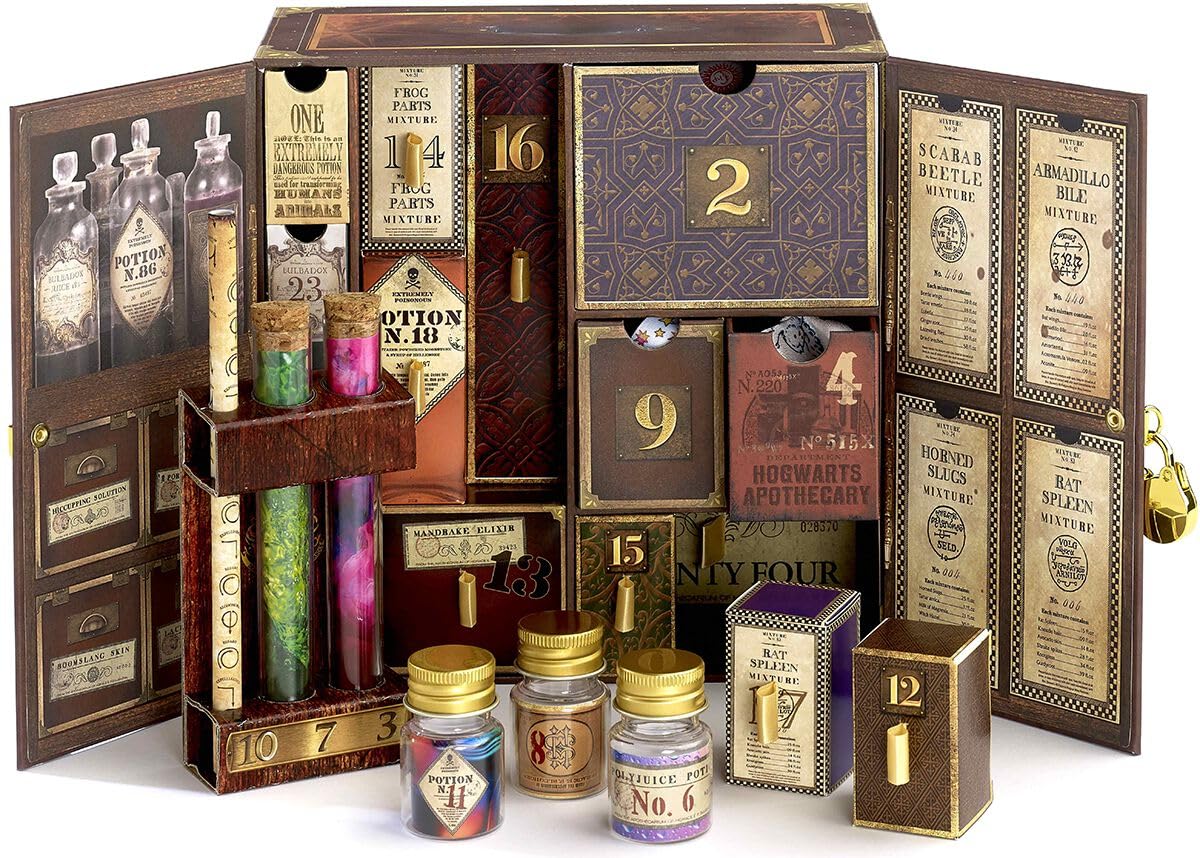 The Carat Shop - Official Harry Potter Potions Advent Calendar - 24 Jewellery & Accessory Gifts - Harry Poter Gifts - Harry Potter Merchandise - Medaid International