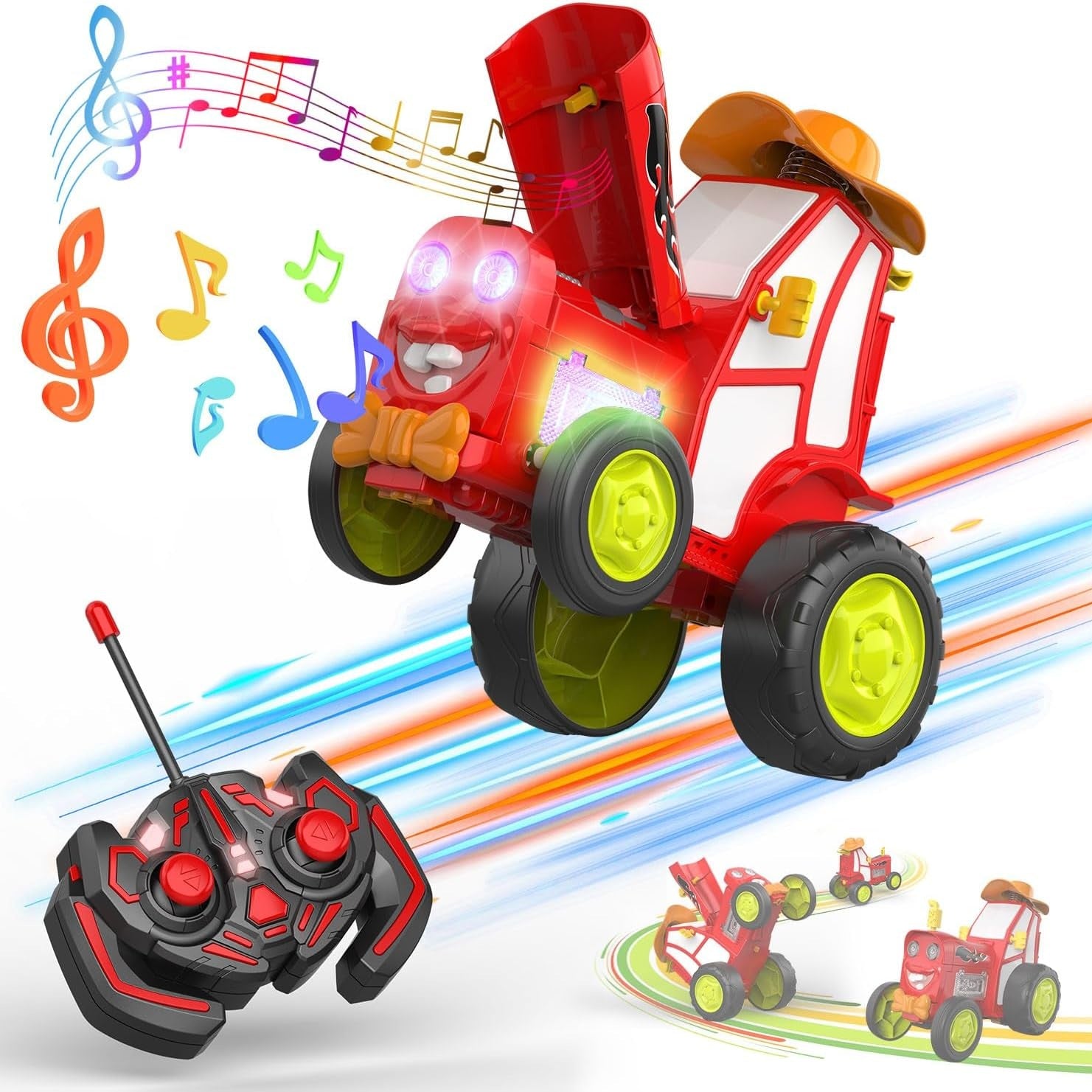 Tumama Kids - Crazy Jumping Car With Led Light - Music&Reachargeable Battery