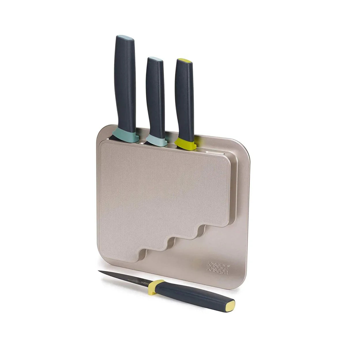Joseph   Joseph   DoorStore   Knives   Elevate   Set   with   Knife   Block   3M   Adhesive   Wall   and   Cabinet   Door   Mount,   5-piece,   Opal