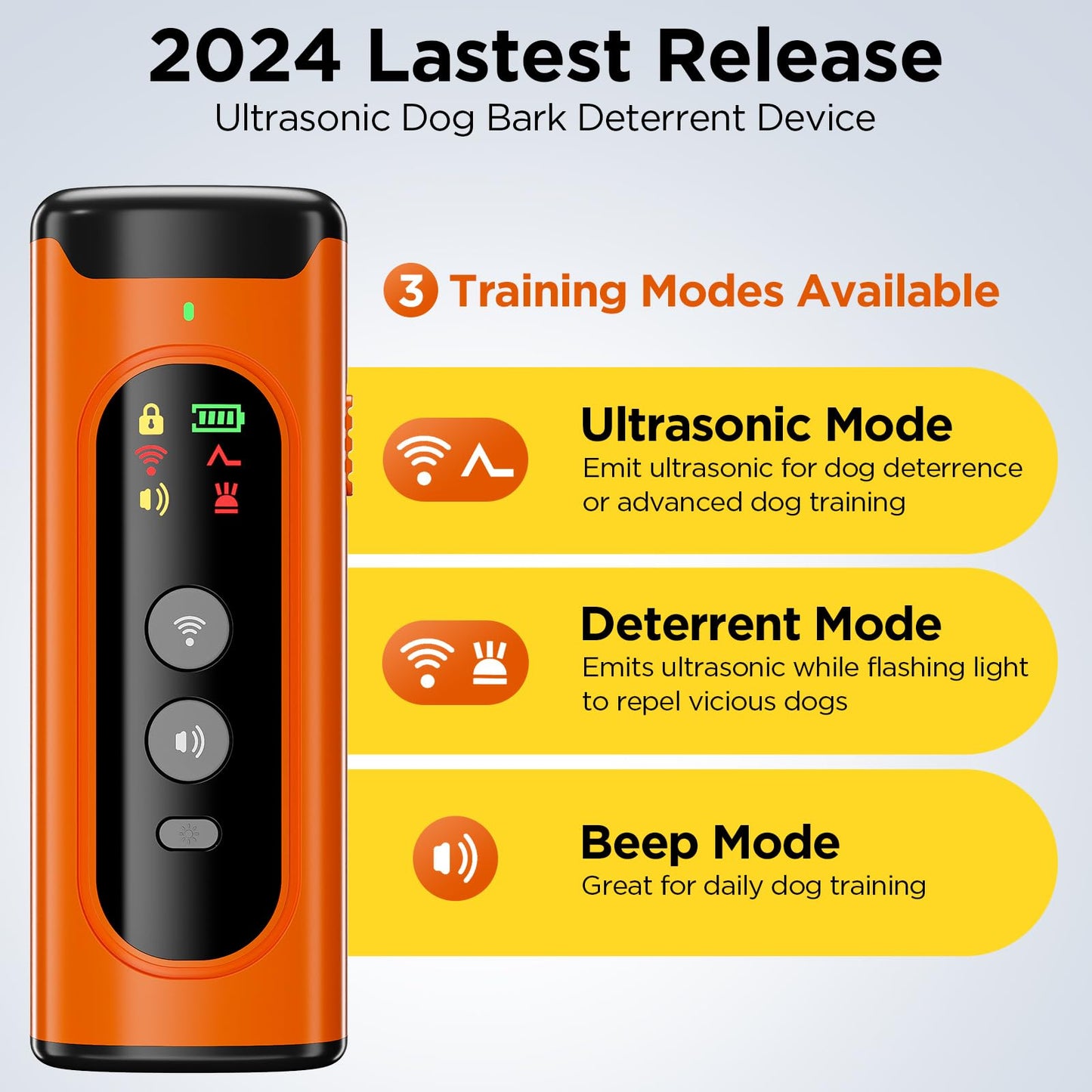 2024 Dog Bark Deterrent Device, Anti-Bark Device for Dog Training & Behavior Aid, No Need to Yell or Pat, Simply Point at The Dog Within 35ft, Ultra-Bright LED Flashlight | Bark Collar Alternative - Medaid International