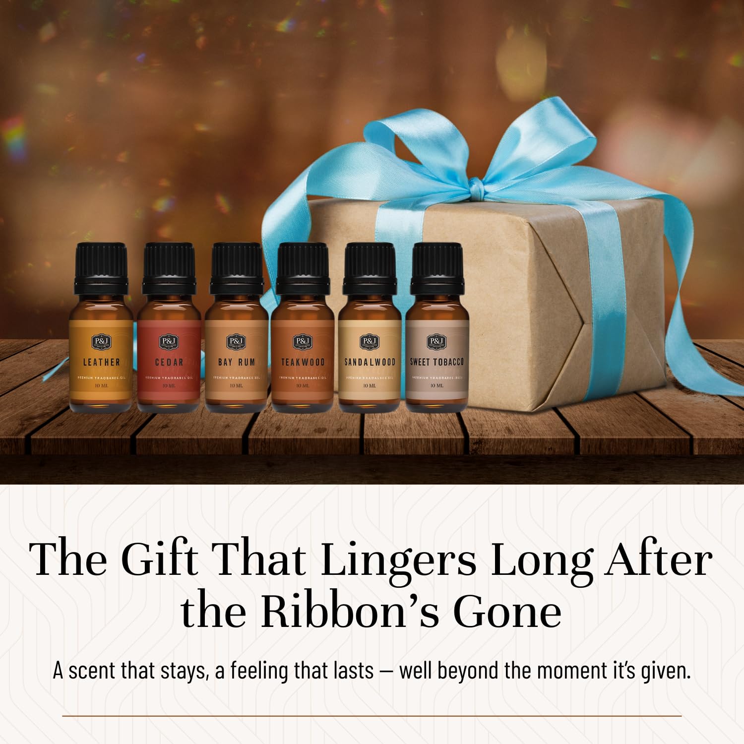 P&J Trading Fragrance Oils for Diffusers for Home Fragrance Scents for Candle Making - Soap Making Supplies - Car Diffuser Scents - Essential Home Gift Set - Gentlemen's - Cedar, Sandalwood & More - Medaid International