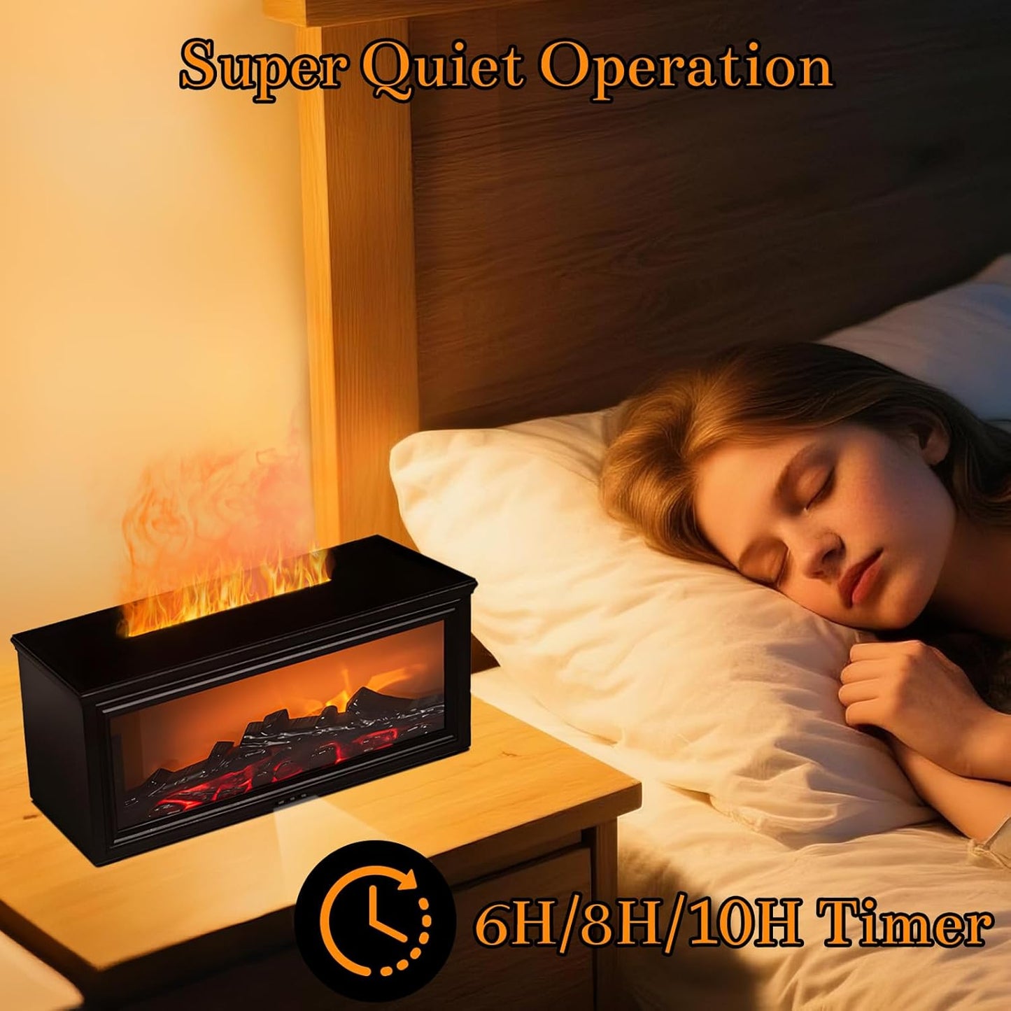 280ml Simulated Charcoal Fireplace Aroma Humidifier