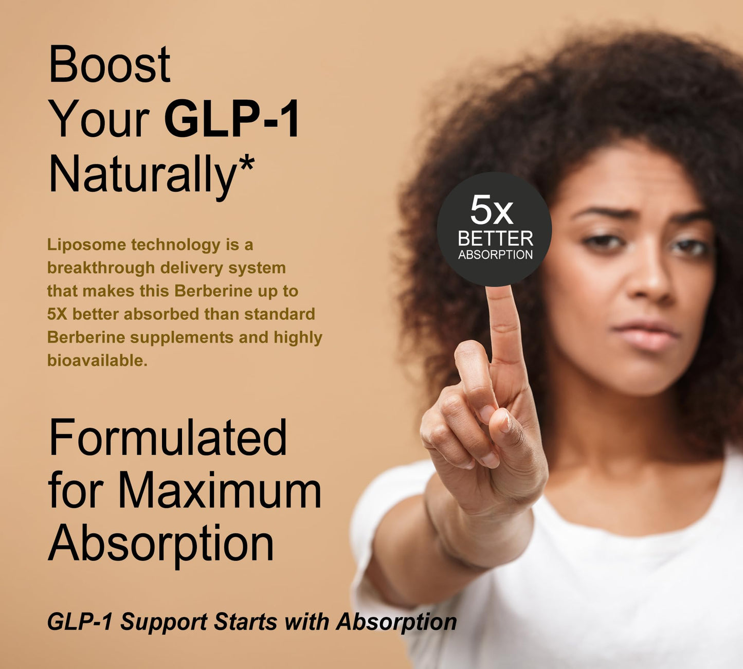 DLNIA Liposomal Berberine Supplement – 3X Strength Berberine Matrix with DHB, Phospholipids, CoQ10, ALA, Vitamin D3, Chromium, Cinnamon – Advanced GLP-1 & Metabolic Support – 60 Count - Medaid International