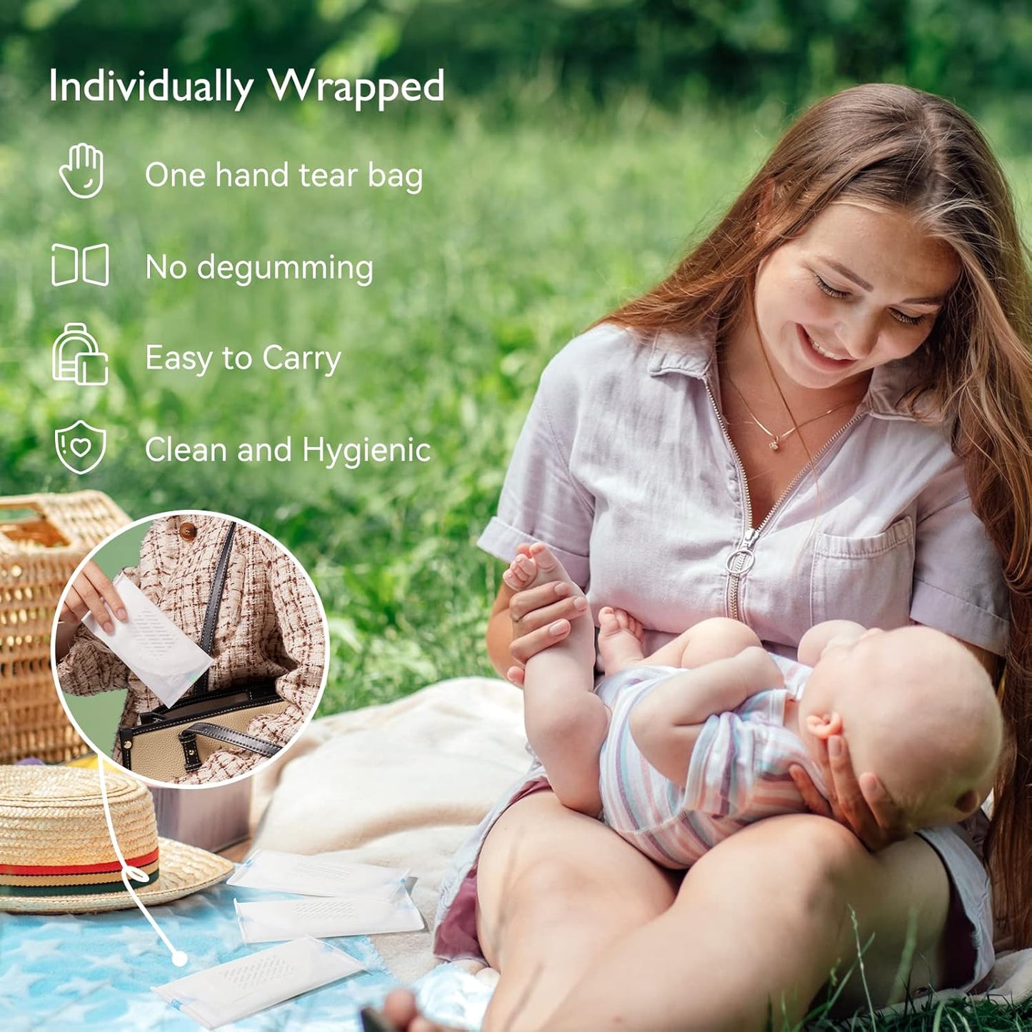 Momcozy Bamboo Fiber Disposable Nursing Pads, 100% Natural Materials
