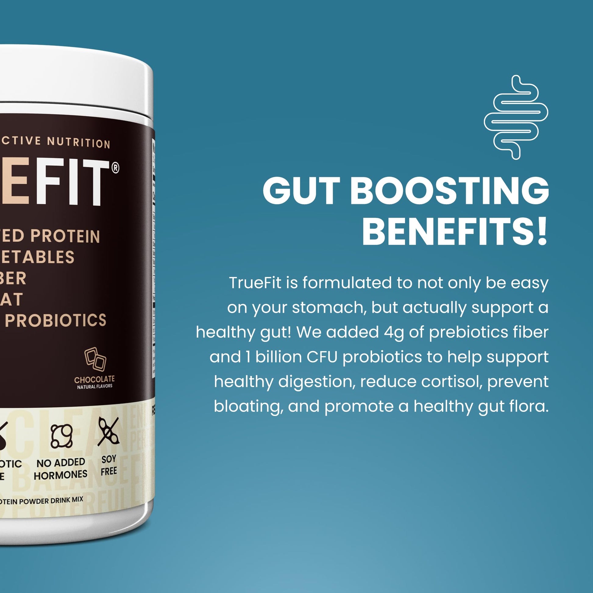TrueFit Gut Healthy Protein Powder, Grass-Fed Whey Meal Replacement Shake with Prebiotics, Probiotics, & Organic Superfoods, Keto Friendly, Gluten Free (Packaging May Vary) - Medaid International