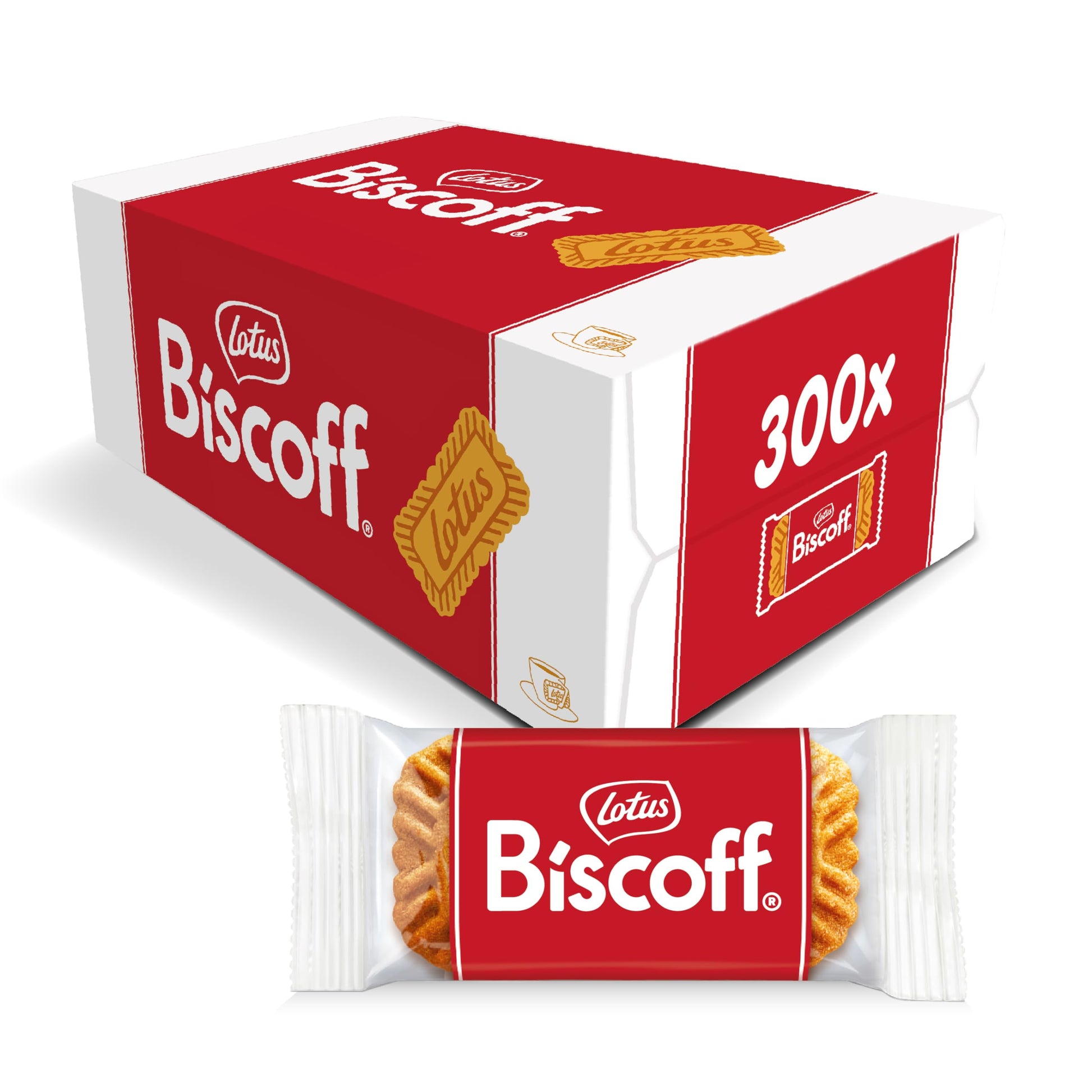 Lotus Biscoff Cookies – Caramelized Biscuit Cookies – 300 Cookies Individually Wrapped – Vegan,0.2 Ounce (Pack of 300) - Medaid International