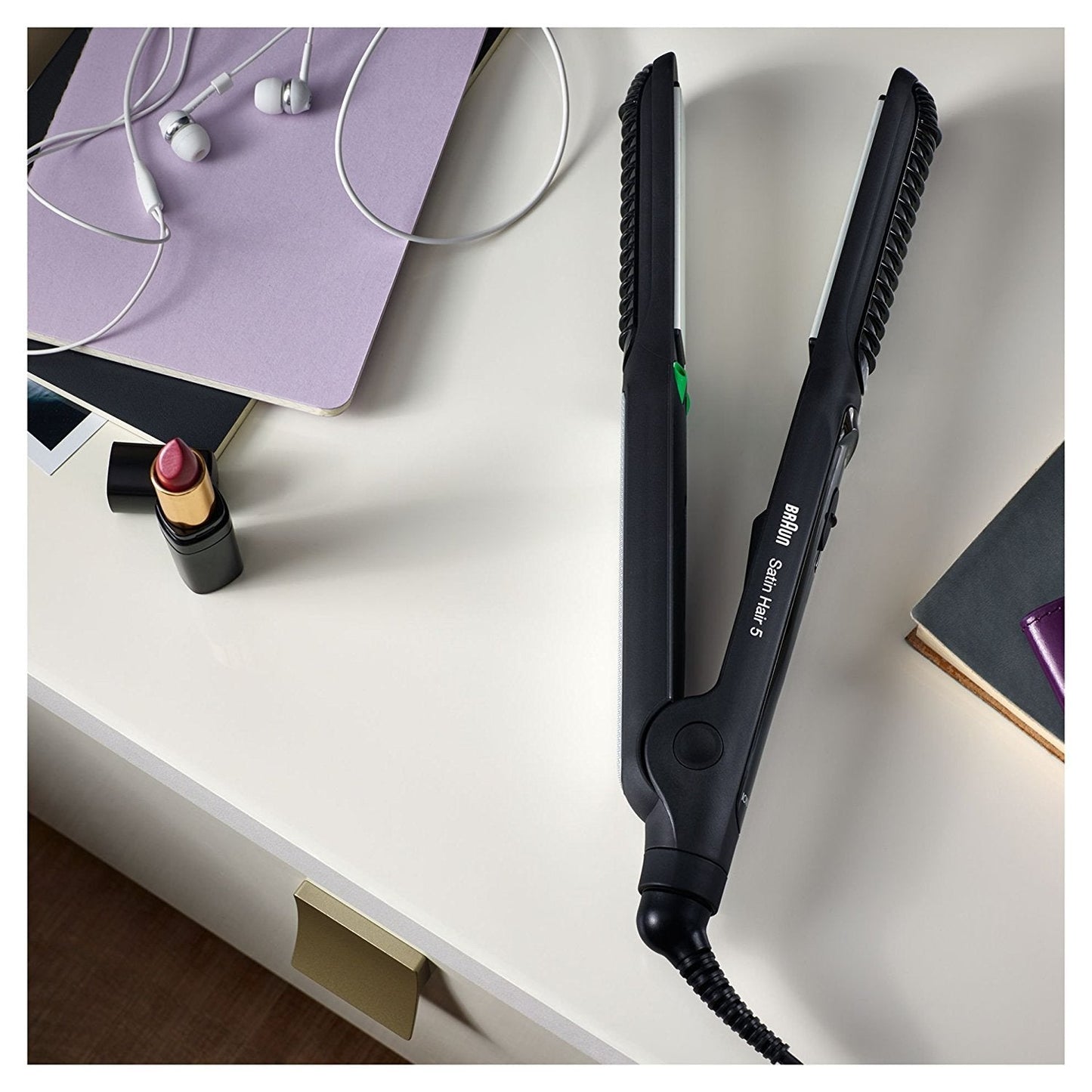 Braun Satin Hair 5 Styler Ceramic Flat Iron Hair Straightener ST550