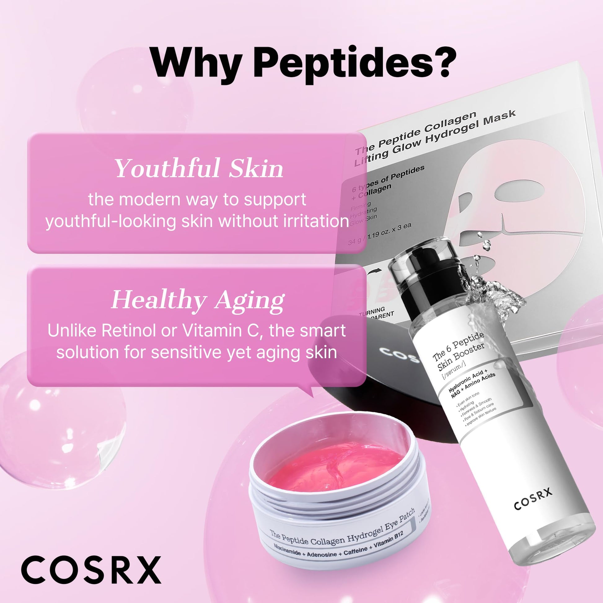 COSRX 6X Peptide Collagen Booster Toner Serum with Copper Peptides, Niacinamide & Hyaluronic Acid Skin Renewal Boosting Facial Essence for All Skin Types, Korean Skin Care, 150mL/5.07 Fl.Oz - Medaid International