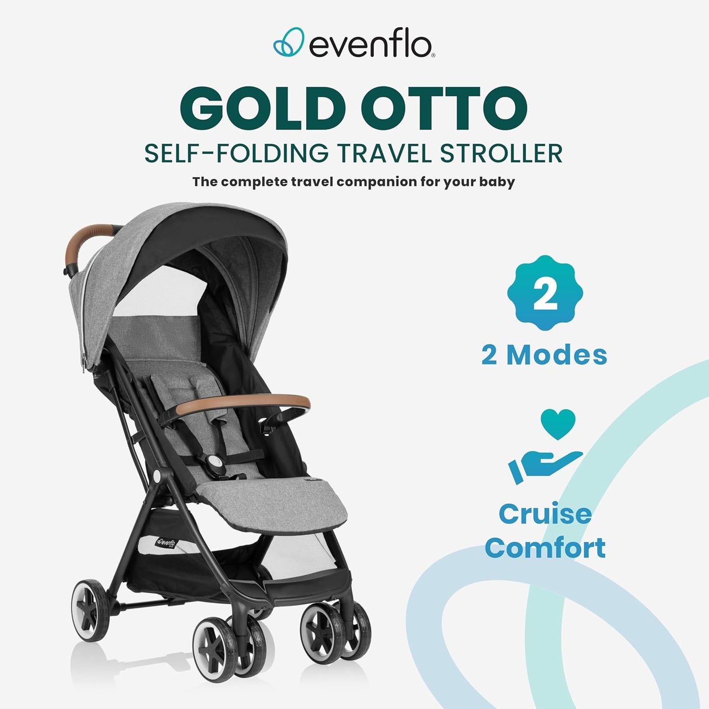 Evenflo® Gold Otto™ Self-Folding Stroller Moonstone Gray
