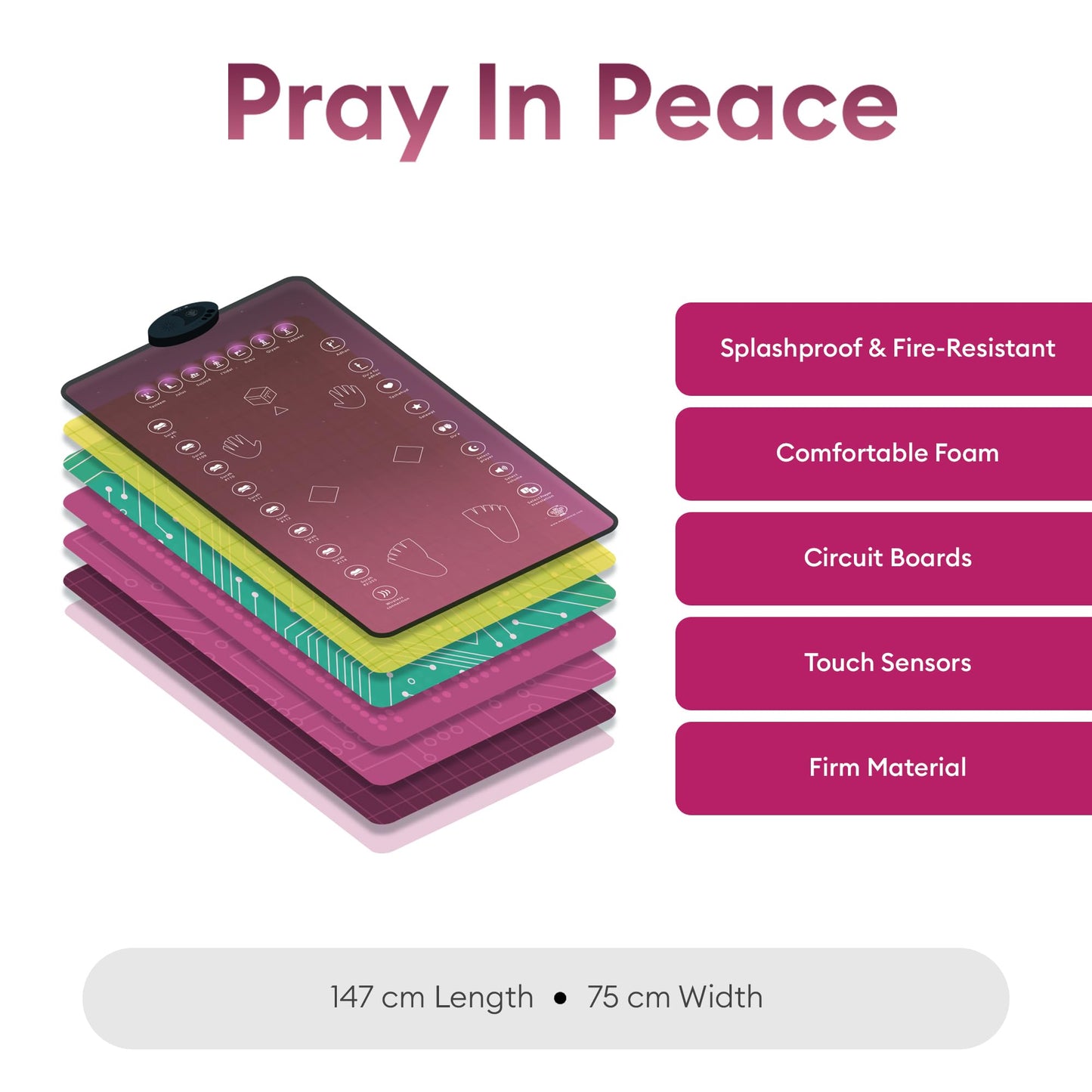My Salah Mat (Original, Rahma Smart Interactive Adult Prayer Mat - Medaid International