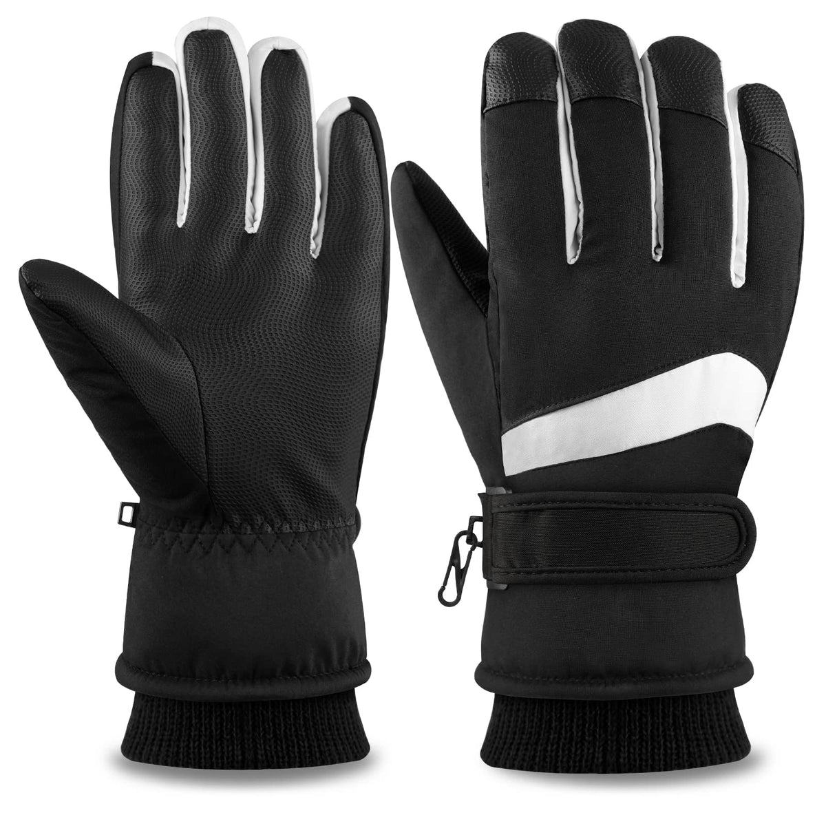 KASTWAVE Winter Gloves for Men Women - Wool Fleece Liner Touchscreen Gloves, Thermal Warm Winter Gloves for Cold Weather